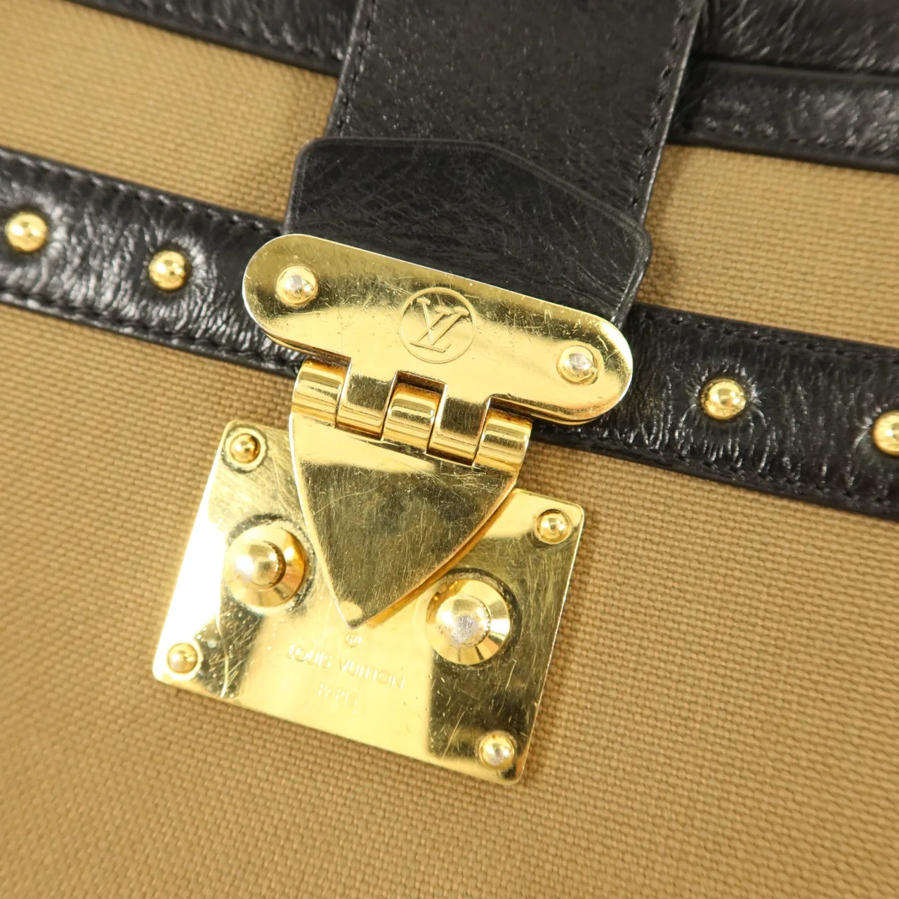 LOUIS VUITTON Petite Malle Shoulder Bag Canvas 綠色 / Green Canvas Rank C - Thumbnail 9