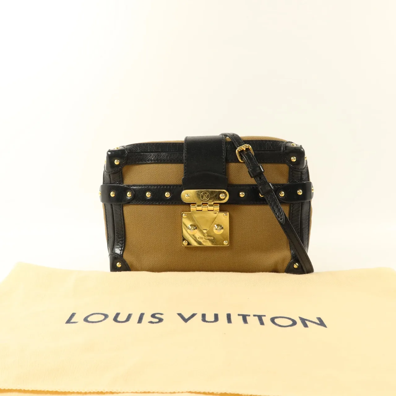 LOUIS VUITTON Petite Malle Shoulder Bag Canvas 綠色 / Green Canvas Rank C - Thumbnail 10