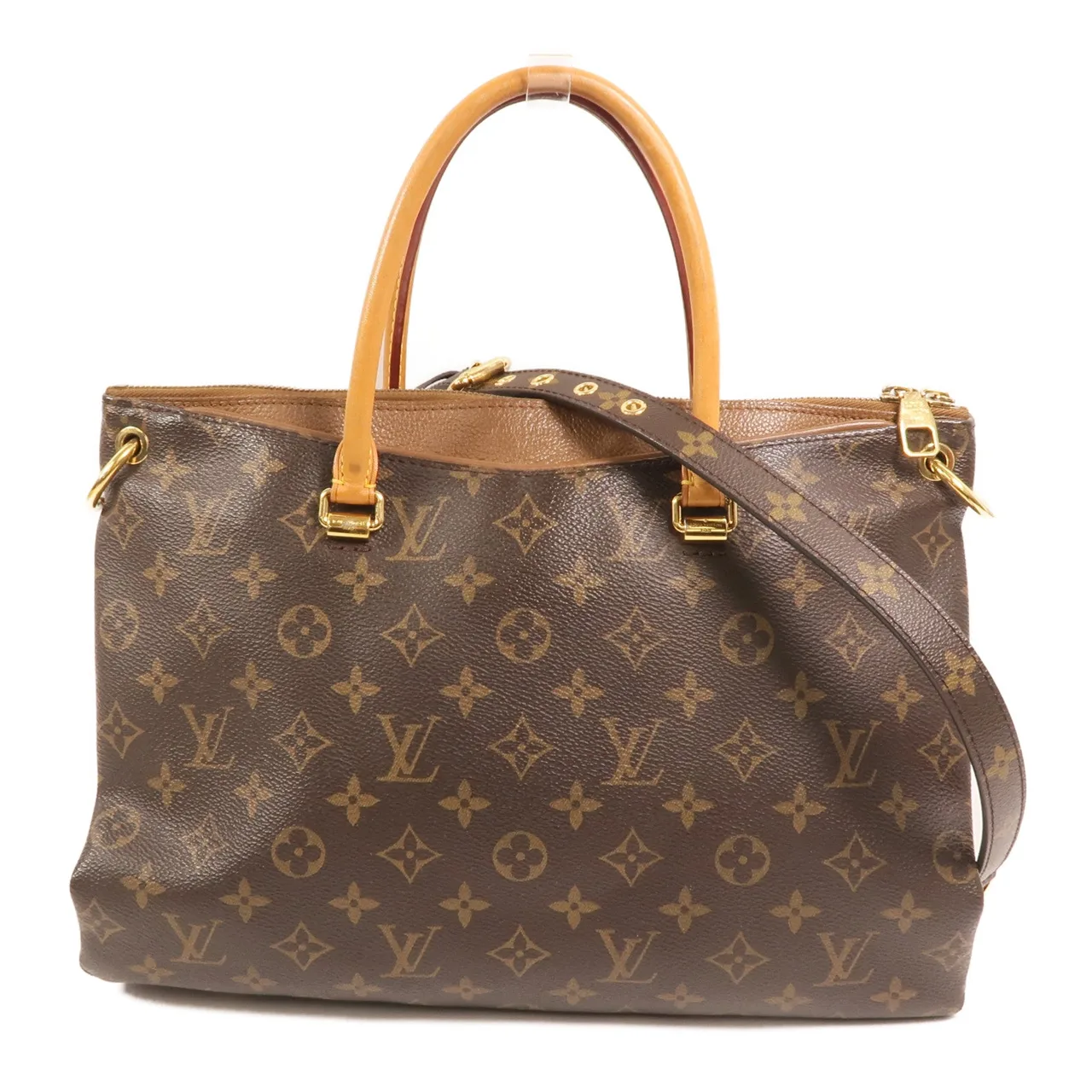 LOUIS VUITTON Pallas M40907 2-Way Bag Coated Canvas 棕色 / Brown