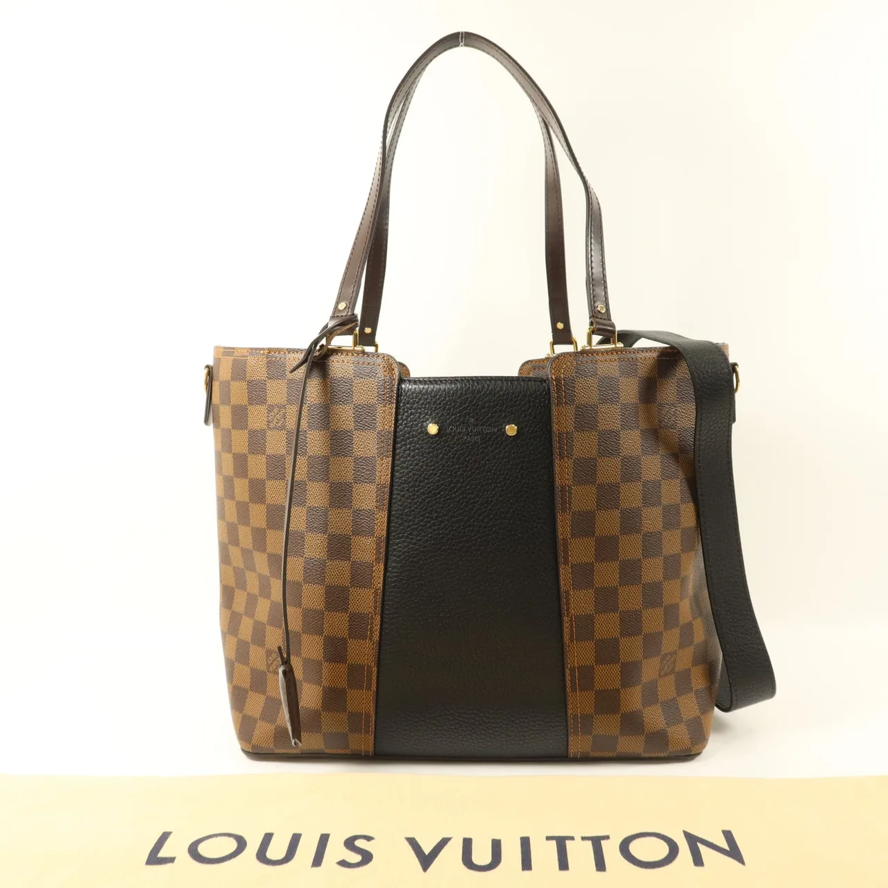 LOUIS VUITTON Jersey N44023 兩用包 塗層帆布 棕色 / Black 塗層帆布 中古品B - 縮圖 10