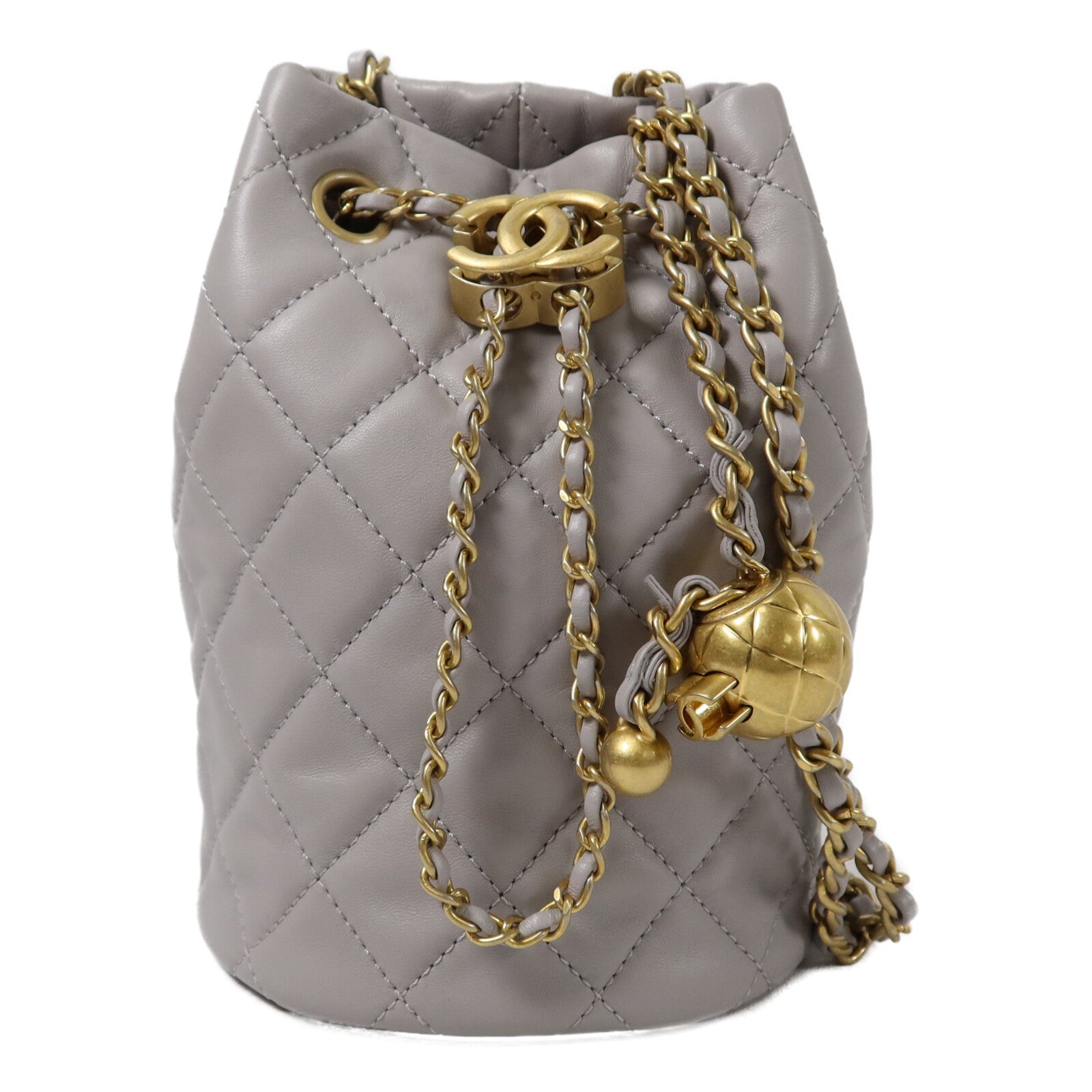 LOUIS VUITTON Bucket Shoulder Bag Lambskin