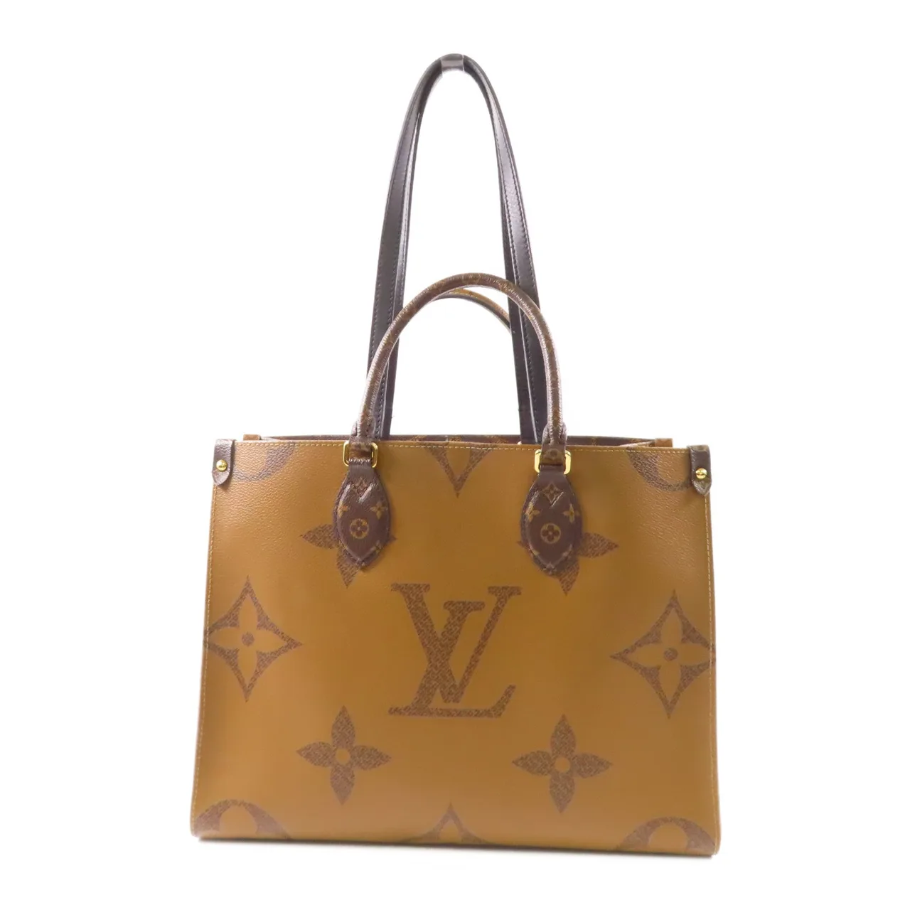 LOUIS VUITTON OnTheGo M45321 兩用包 塗層帆布 棕色 塗層帆布 中古品B - 縮圖 2