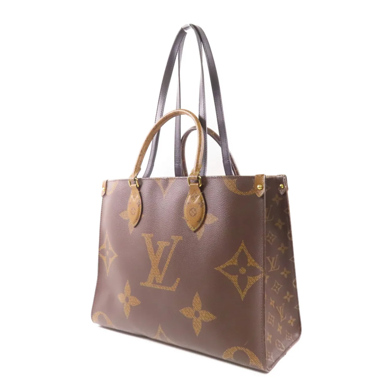 LOUIS VUITTON OnTheGo M45321 兩用包 塗層帆布 棕色 塗層帆布 中古品B - 縮圖 3