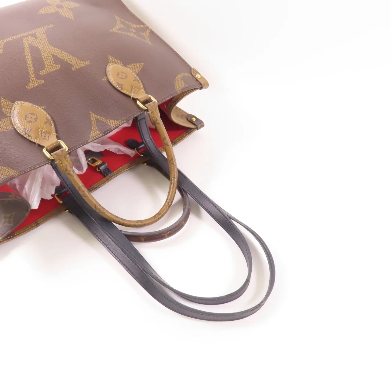 LOUIS VUITTON OnTheGo M45321 兩用包 塗層帆布 棕色 塗層帆布 中古品B - 縮圖 7