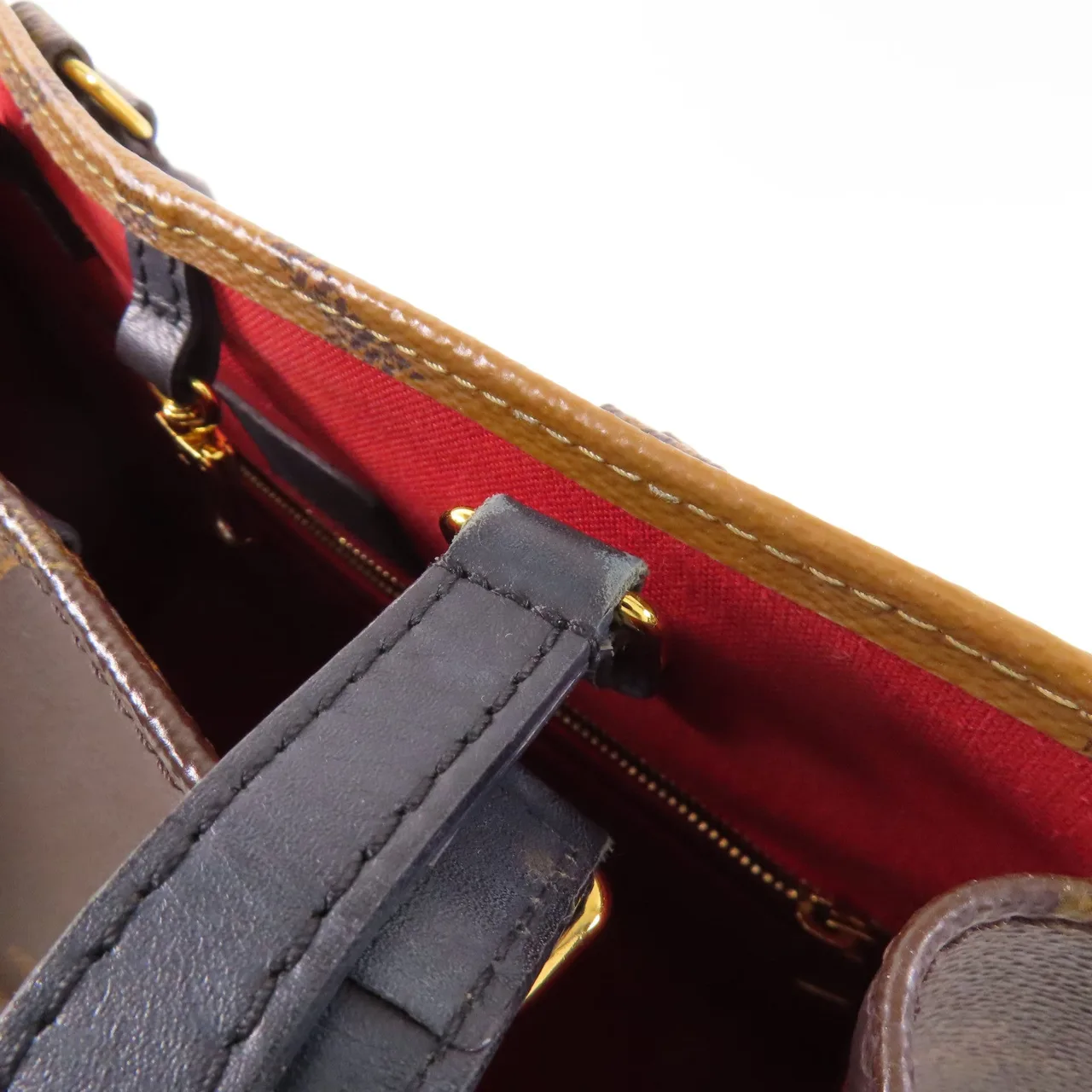 LOUIS VUITTON OnTheGo M45321 兩用包 塗層帆布 棕色 塗層帆布 中古品B - 縮圖 14