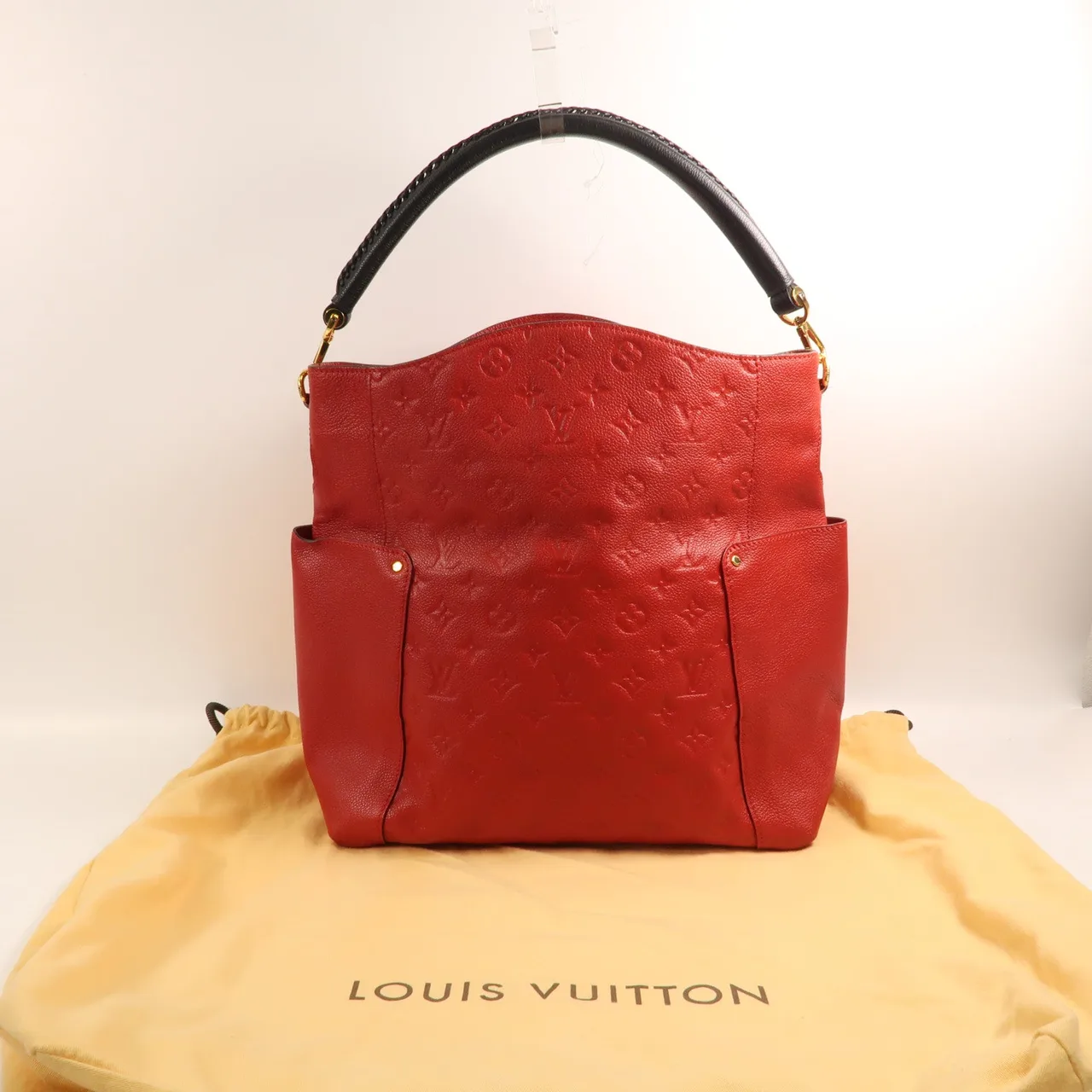 LOUIS VUITTON Bagatelle M50074 肩背包 牛皮 紅色 / Red 牛皮 中古品A - 縮圖 13