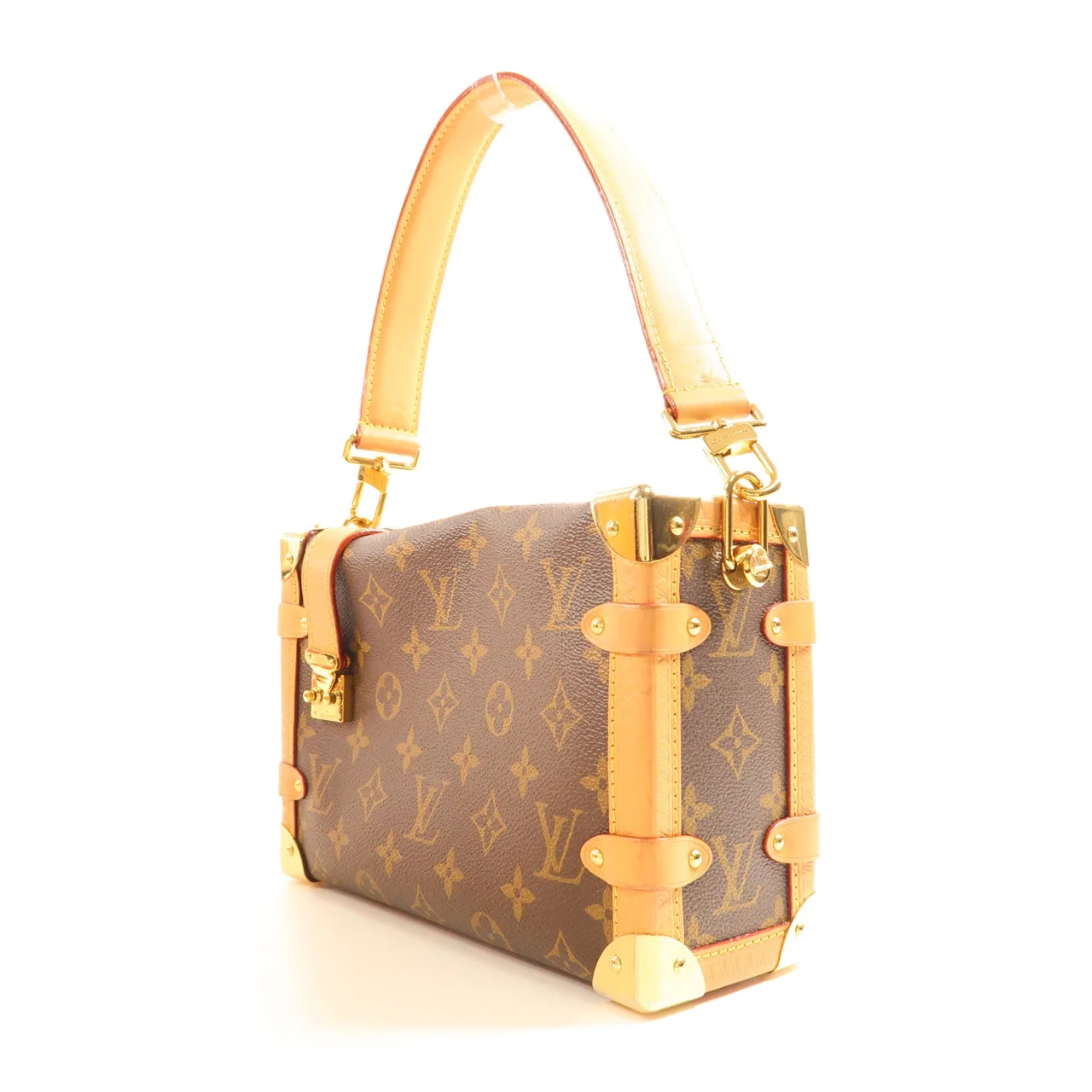 LOUIS VUITTON Side Trunk M46358 兩用包 塗層帆布 棕色 / Brown 塗層帆布 中古品B - 縮圖 3