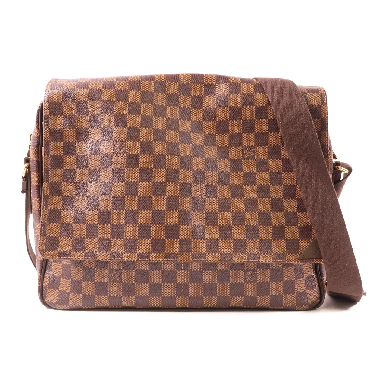 LOUIS VUITTON N41148 Shoulder Bag Coated Canvas 棕色