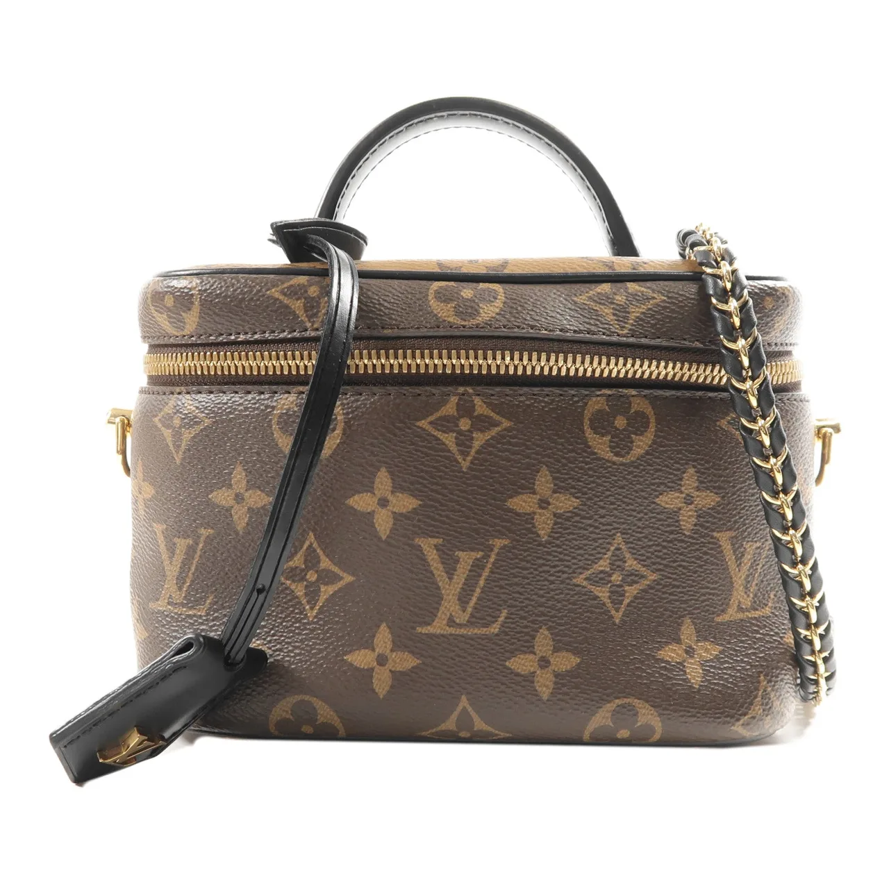LOUIS VUITTON Vanity M45165 兩用包 塗層帆布 棕色