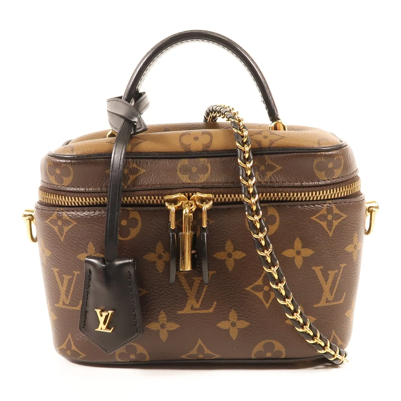 LOUIS VUITTON Vanity M45165 兩用包 塗層帆布 棕色