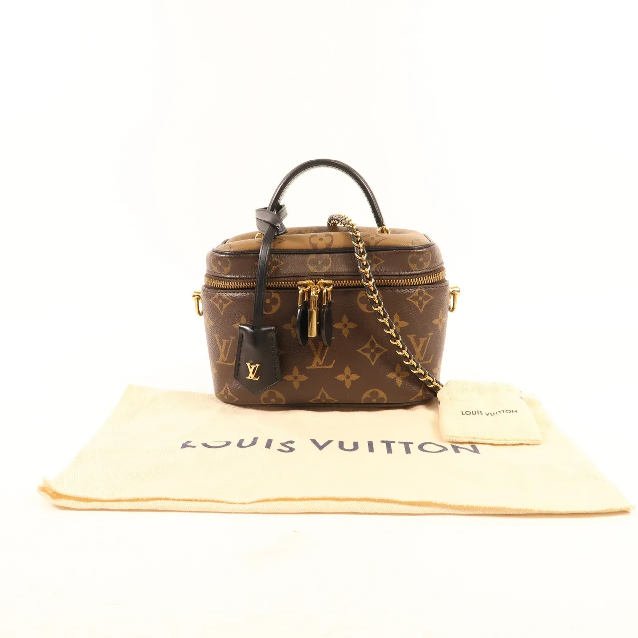 LOUIS VUITTON Vanity M45165 兩用包 塗層帆布 棕色 塗層帆布 中古品A - 縮圖 10