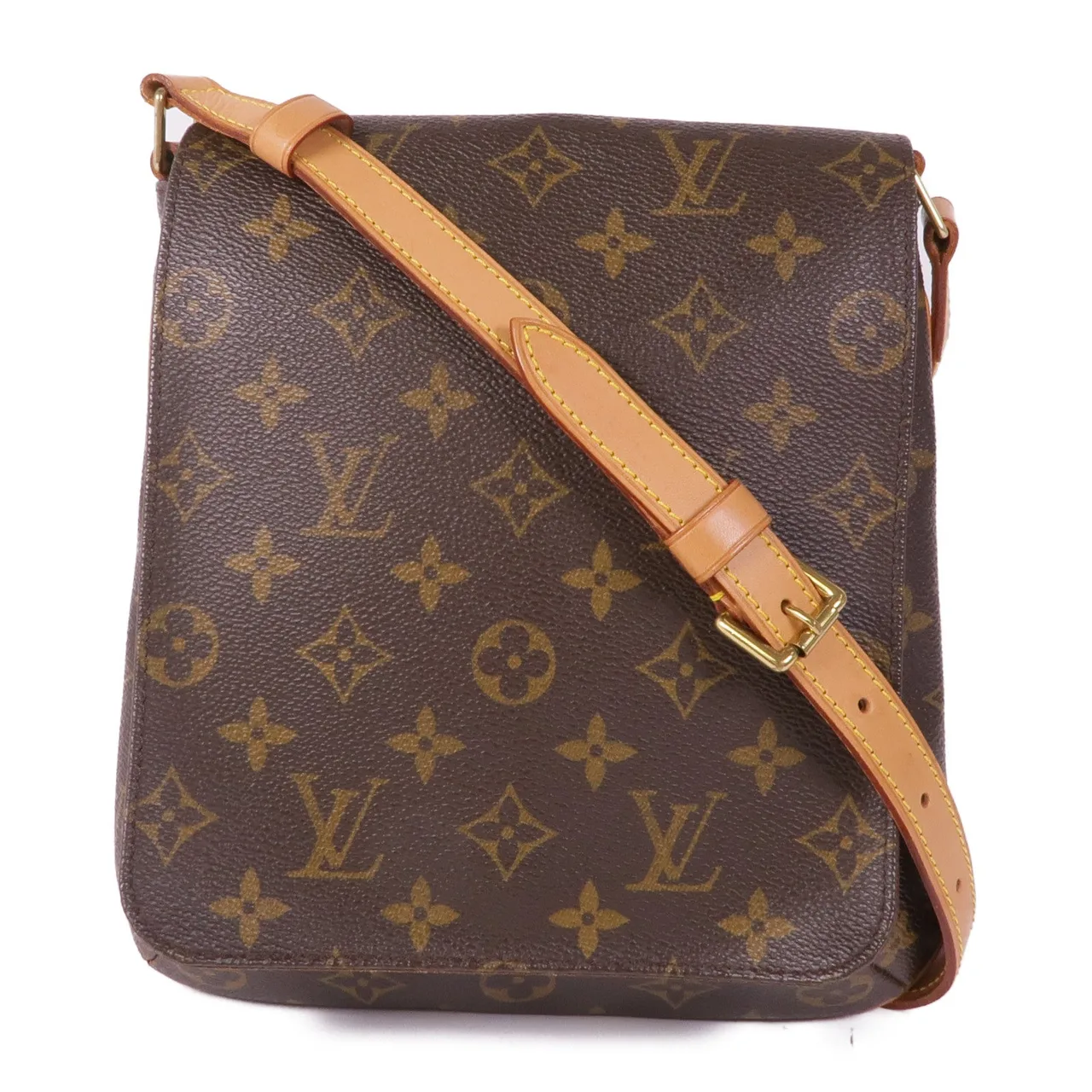 LOUIS VUITTON Musette Salsa M51258 肩背包 塗層帆布 棕色