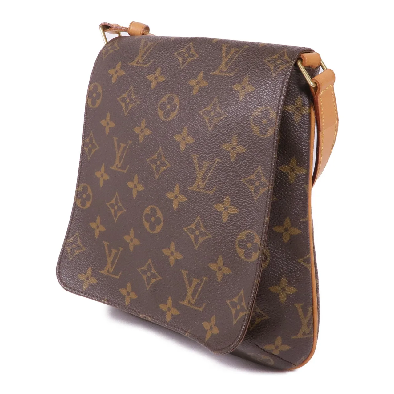 LOUIS VUITTON Musette Salsa M51258 肩背包 塗層帆布 棕色 塗層帆布 中古品B - 縮圖 3