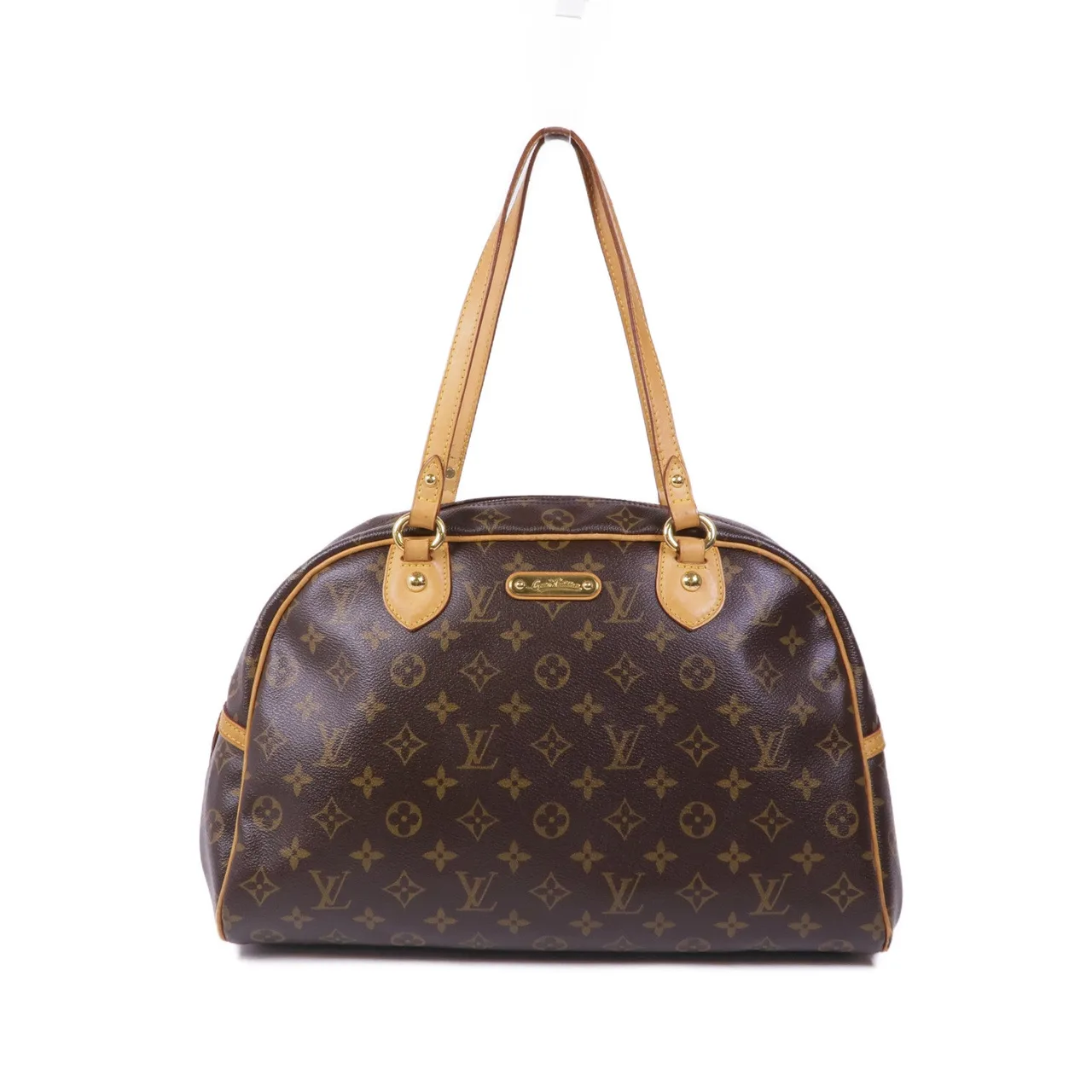 LOUIS VUITTON Montorgueil M95566 肩背包 塗層帆布 棕色