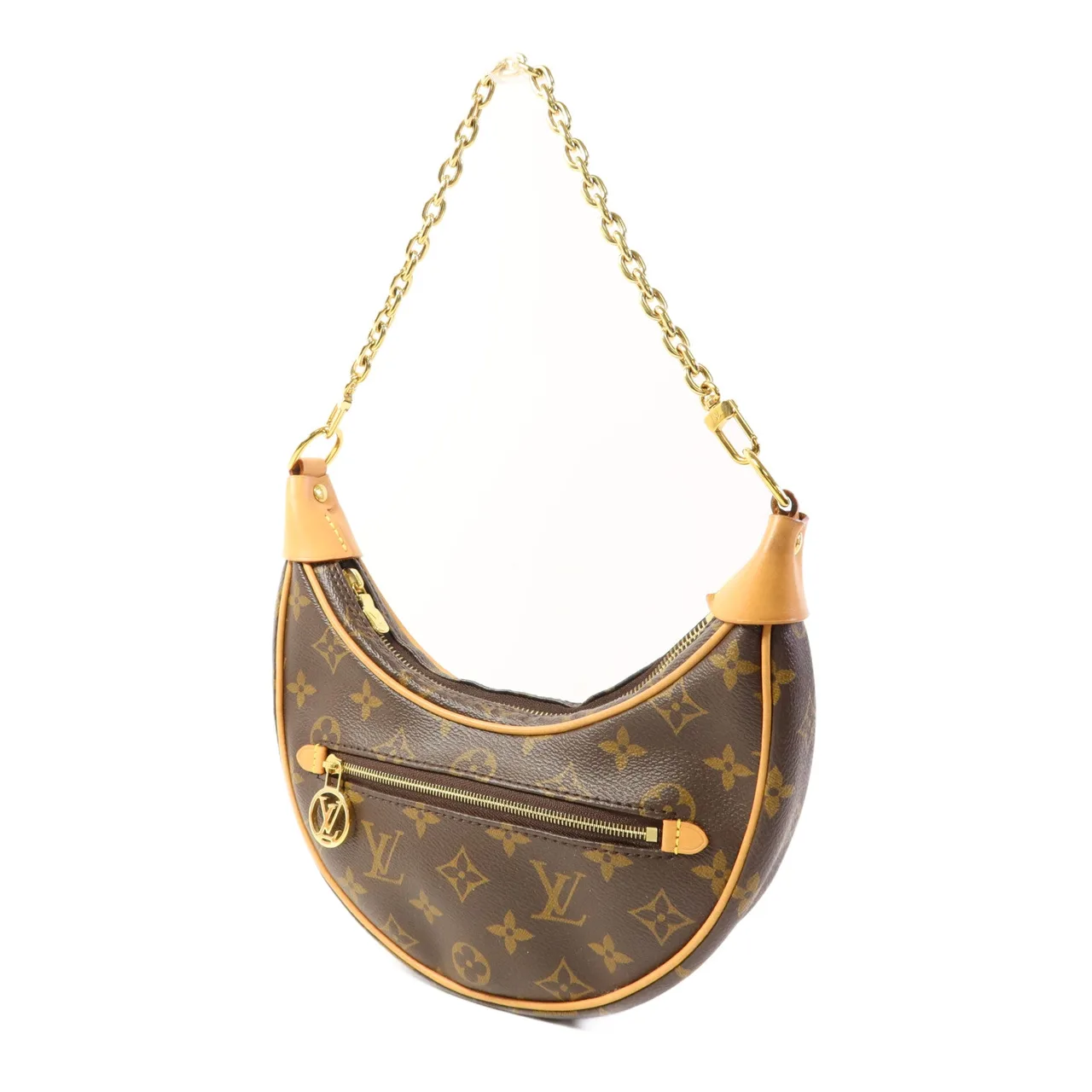 LOUIS VUITTON Loop M81098 兩用包 塗層帆布 棕色 塗層帆布 中古品B - 縮圖 3