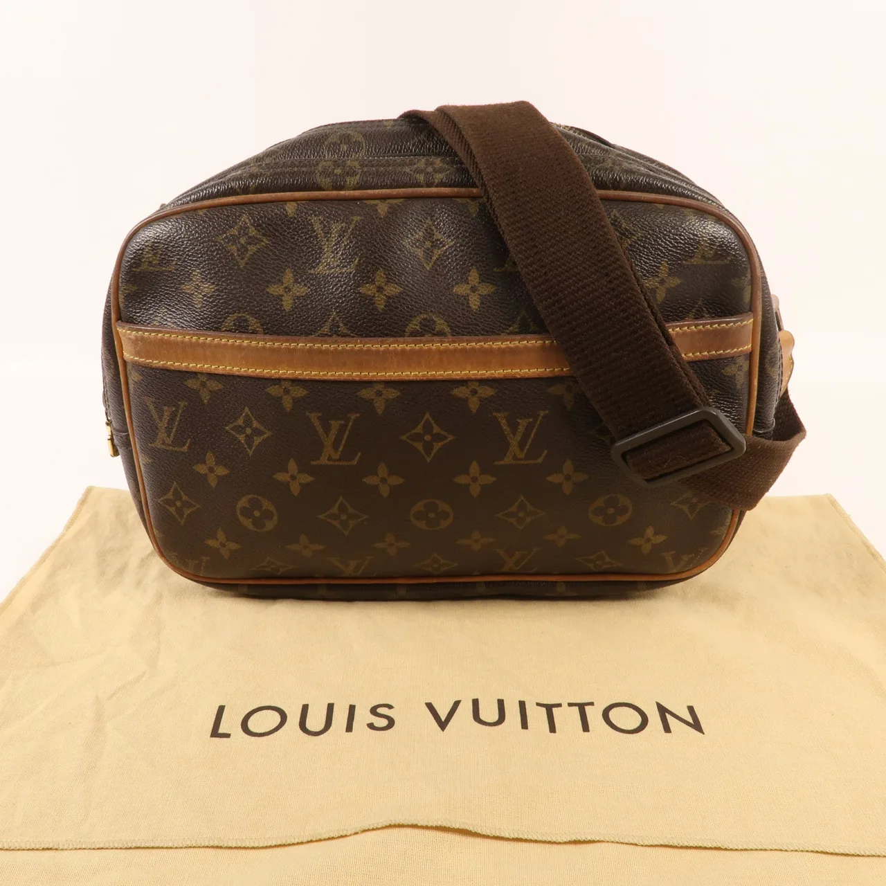 LOUIS VUITTON Reporter M45254 肩背包 塗層帆布 棕色 塗層帆布 中古品C - 縮圖 9