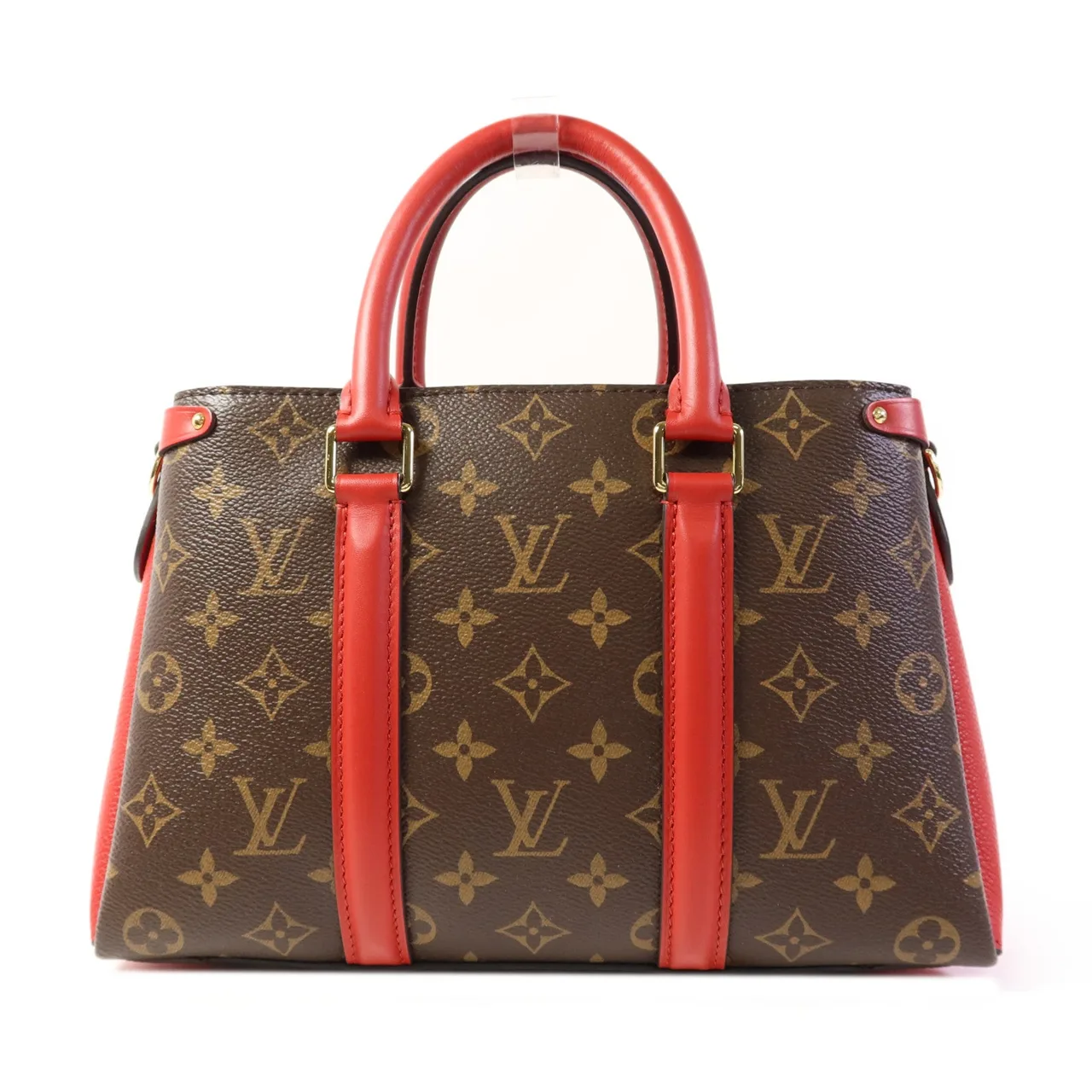 LOUIS VUITTON Soufflot M44818 兩用包 塗層帆布 棕色 / 紅色 / Red 塗層帆布 中古品A - 縮圖 2