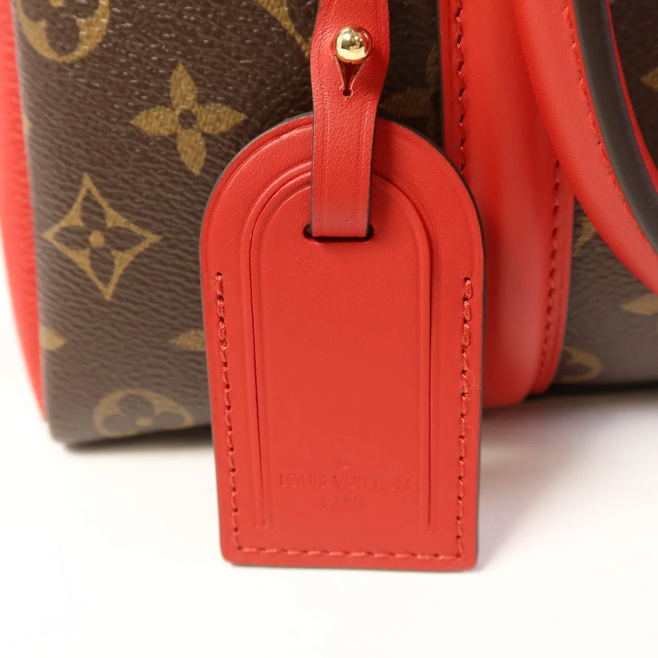 LOUIS VUITTON Soufflot M44818 兩用包 塗層帆布 棕色 / 紅色 / Red 塗層帆布 中古品A - 縮圖 8