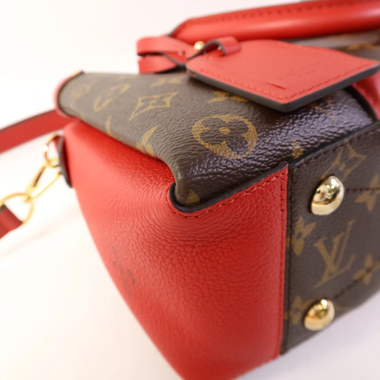 LOUIS VUITTON Soufflot M44818 兩用包 塗層帆布 棕色 / 紅色 / Red 塗層帆布 中古品A - 縮圖 12