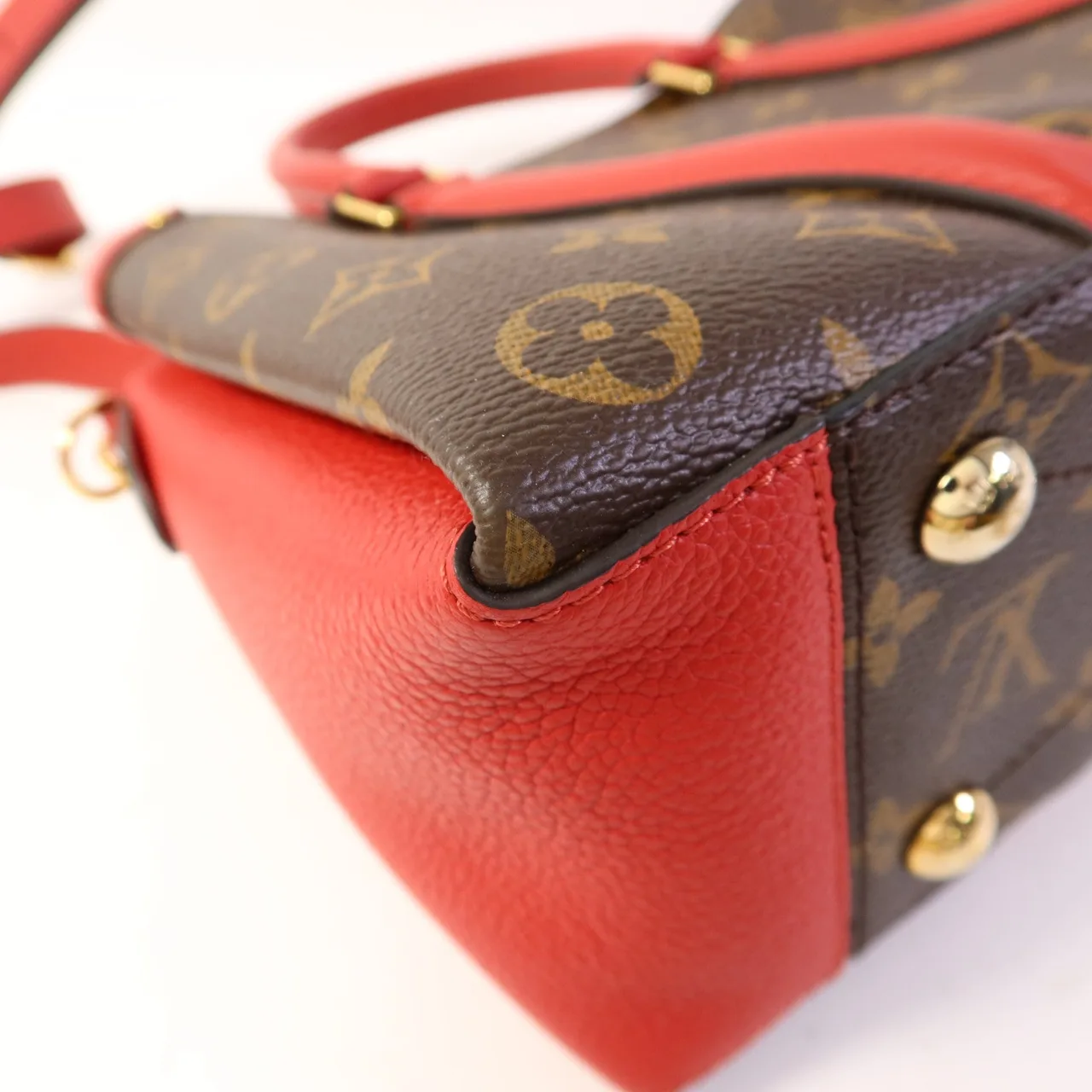 LOUIS VUITTON Soufflot M44818 兩用包 塗層帆布 棕色 / 紅色 / Red 塗層帆布 中古品A - 縮圖 14