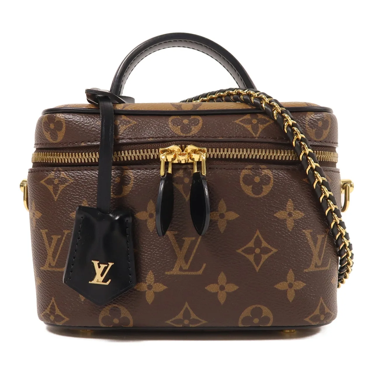 LOUIS VUITTON Vanity M45165 兩用包 塗層帆布 棕色