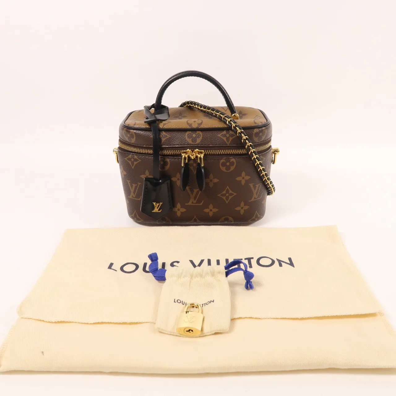 LOUIS VUITTON Vanity M45165 兩用包 塗層帆布 棕色 塗層帆布 中古品A - 縮圖 8