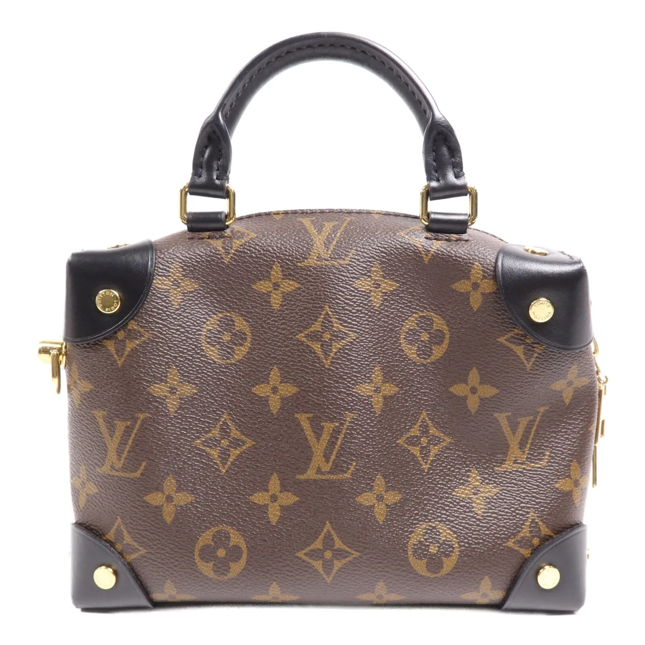 LOUIS VUITTON Petite Malle Souple M45571 兩用包 塗層帆布 棕色 / 黑色 塗層帆布 中古品A - 縮圖 2