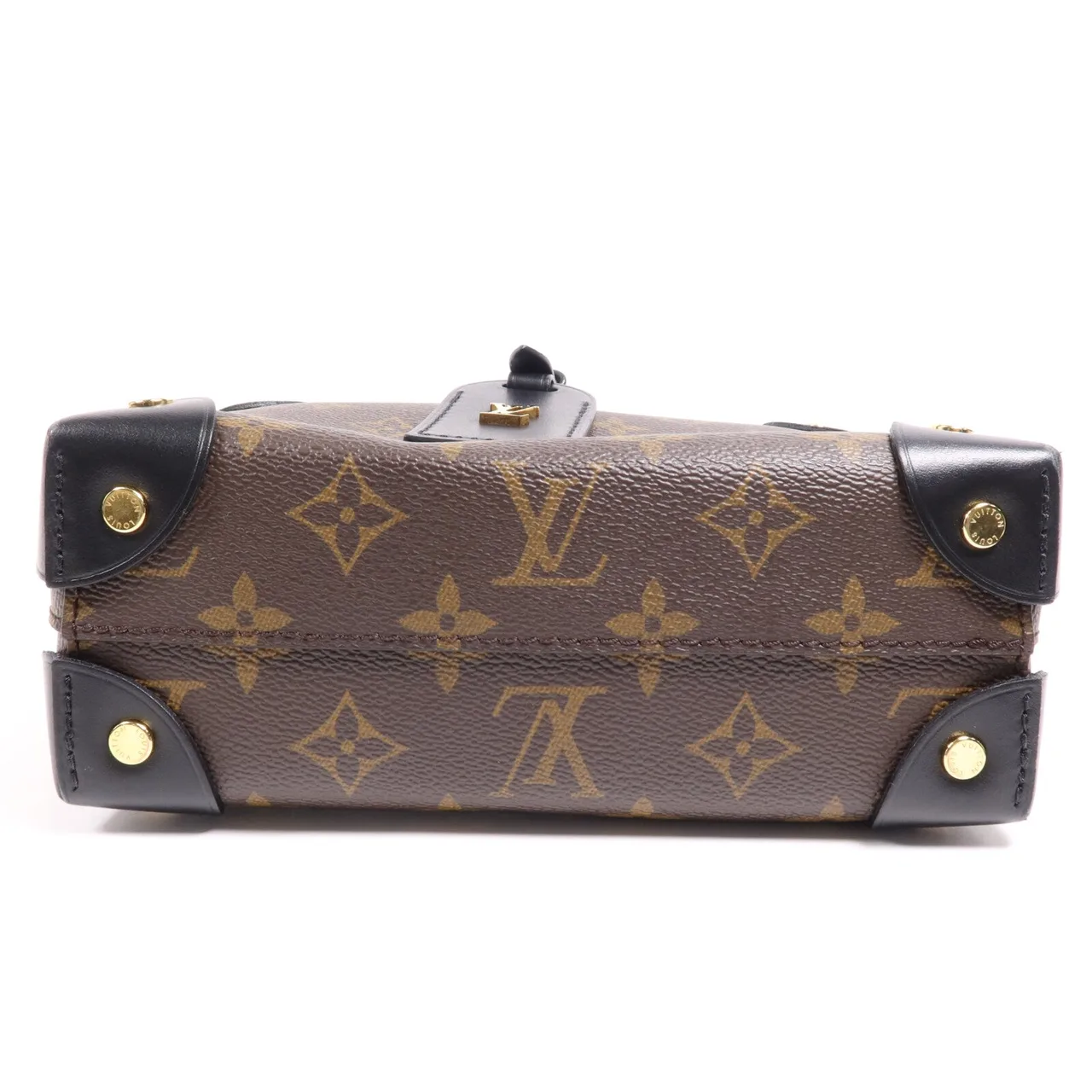 LOUIS VUITTON Petite Malle Souple M45571 兩用包 塗層帆布 棕色 / 黑色 塗層帆布 中古品A - 縮圖 4