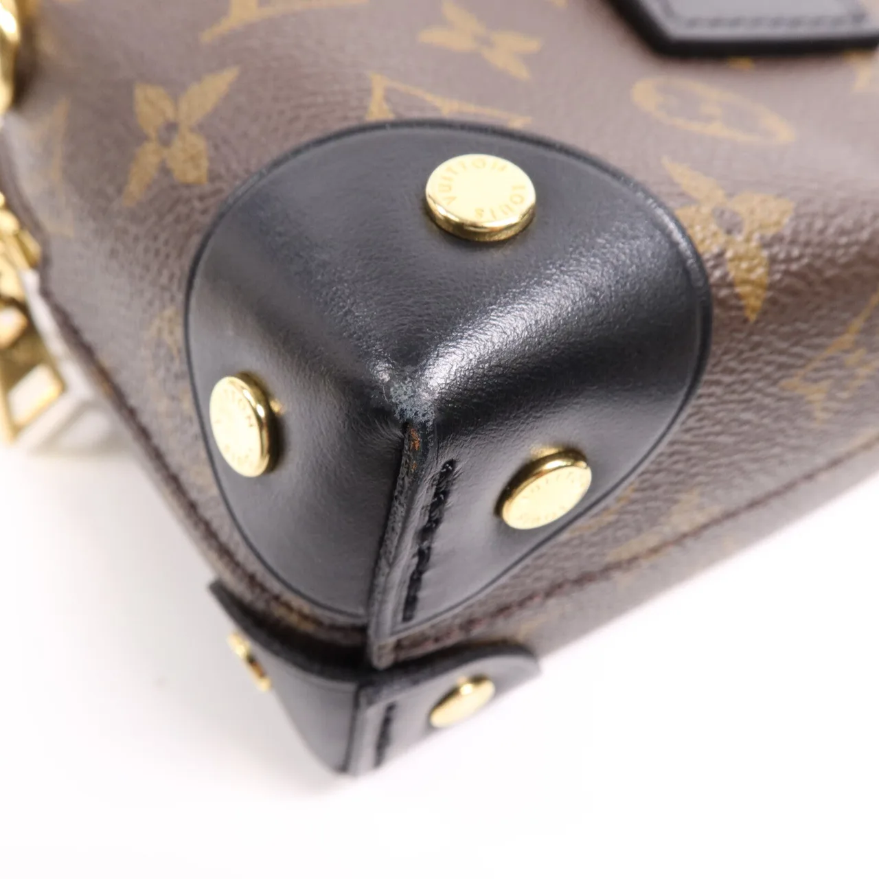 LOUIS VUITTON Petite Malle Souple M45571 兩用包 塗層帆布 棕色 / 黑色 塗層帆布 中古品A - 縮圖 6