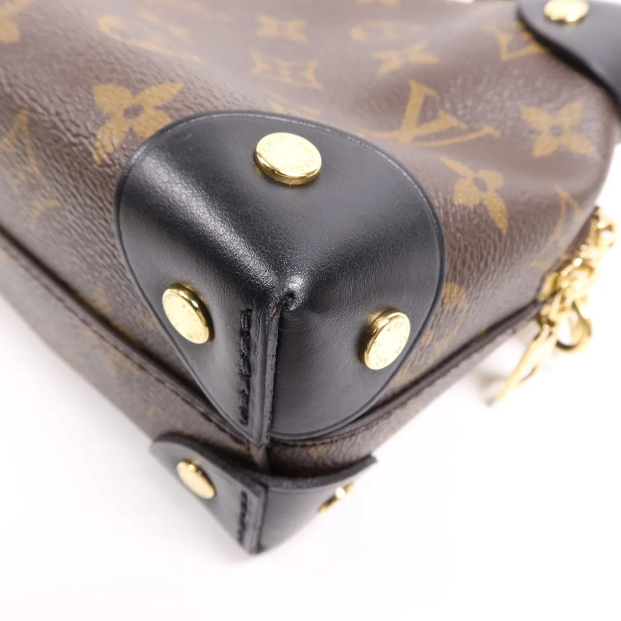 LOUIS VUITTON Petite Malle Souple M45571 兩用包 塗層帆布 棕色 / 黑色 塗層帆布 中古品A - 縮圖 7