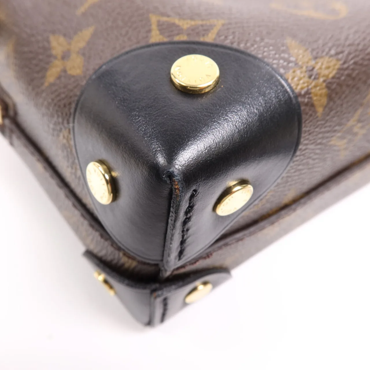LOUIS VUITTON Petite Malle Souple M45571 兩用包 塗層帆布 棕色 / 黑色 塗層帆布 中古品A - 縮圖 8