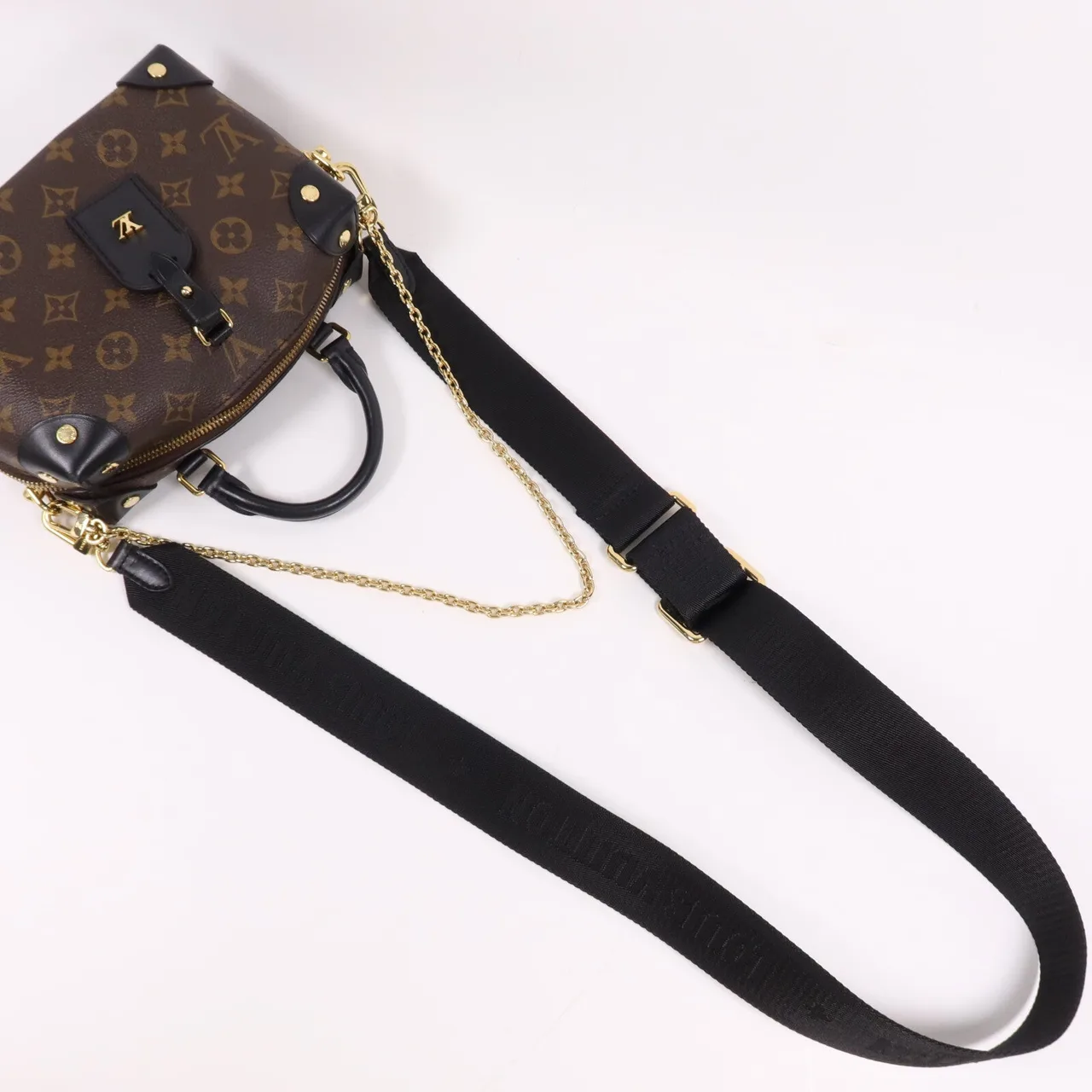 LOUIS VUITTON Petite Malle Souple M45571 兩用包 塗層帆布 棕色 / 黑色 塗層帆布 中古品A - 縮圖 9