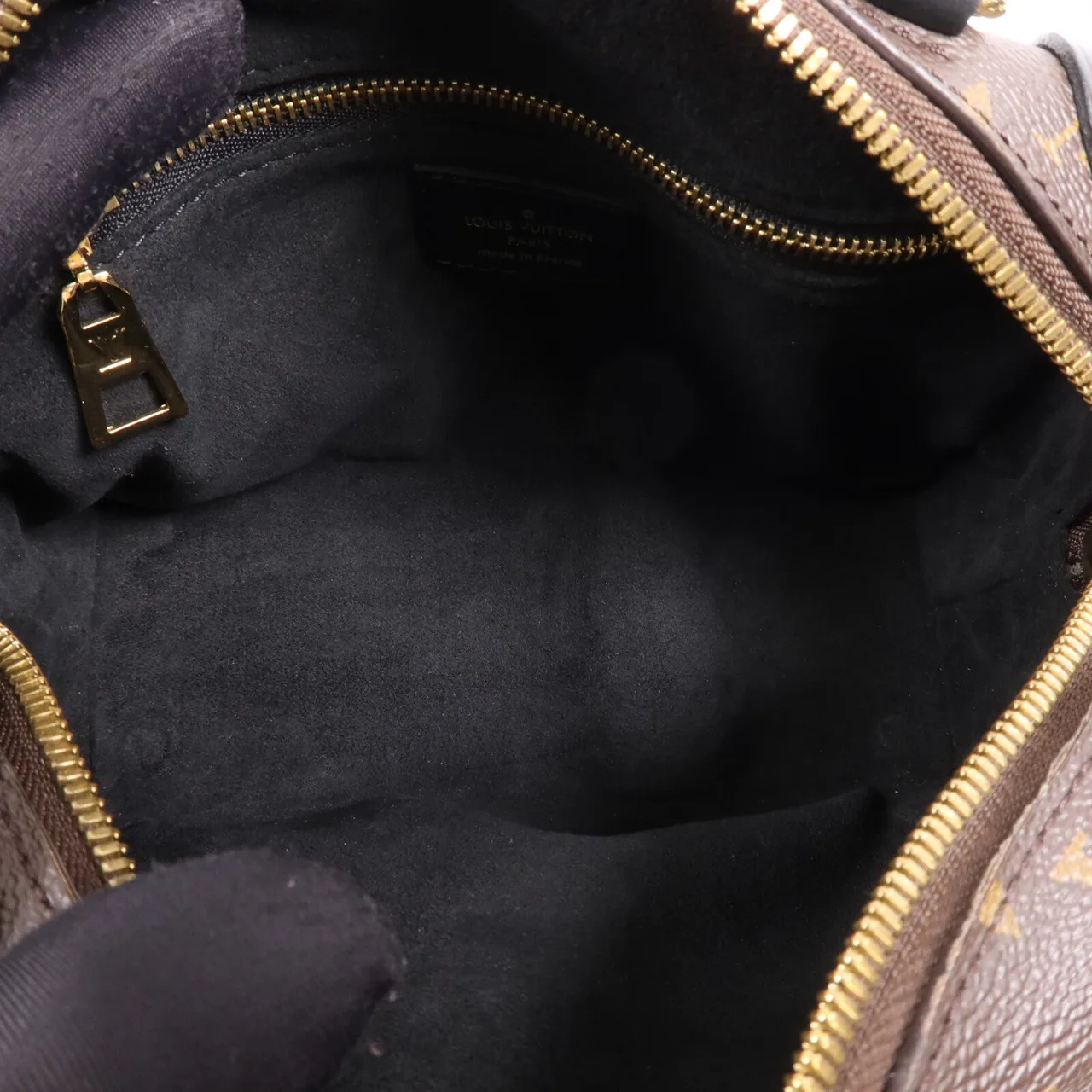 LOUIS VUITTON Petite Malle Souple M45571 兩用包 塗層帆布 棕色 / 黑色 塗層帆布 中古品A - 縮圖 13