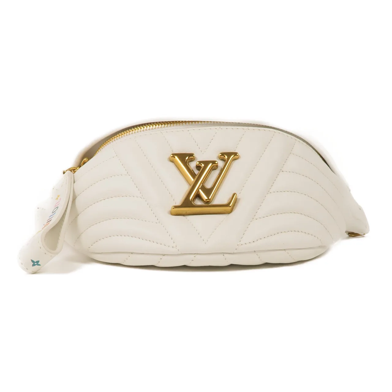 LOUIS VUITTON New Wave M53861 Belt Bag Calfskin 白色 Calfskin Rank B - Thumbnail 4