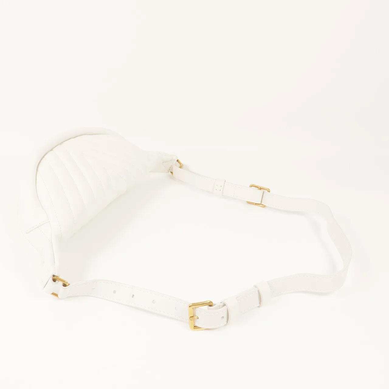 LOUIS VUITTON New Wave M53861 Belt Bag Calfskin 白色 Calfskin Rank B - Thumbnail 5