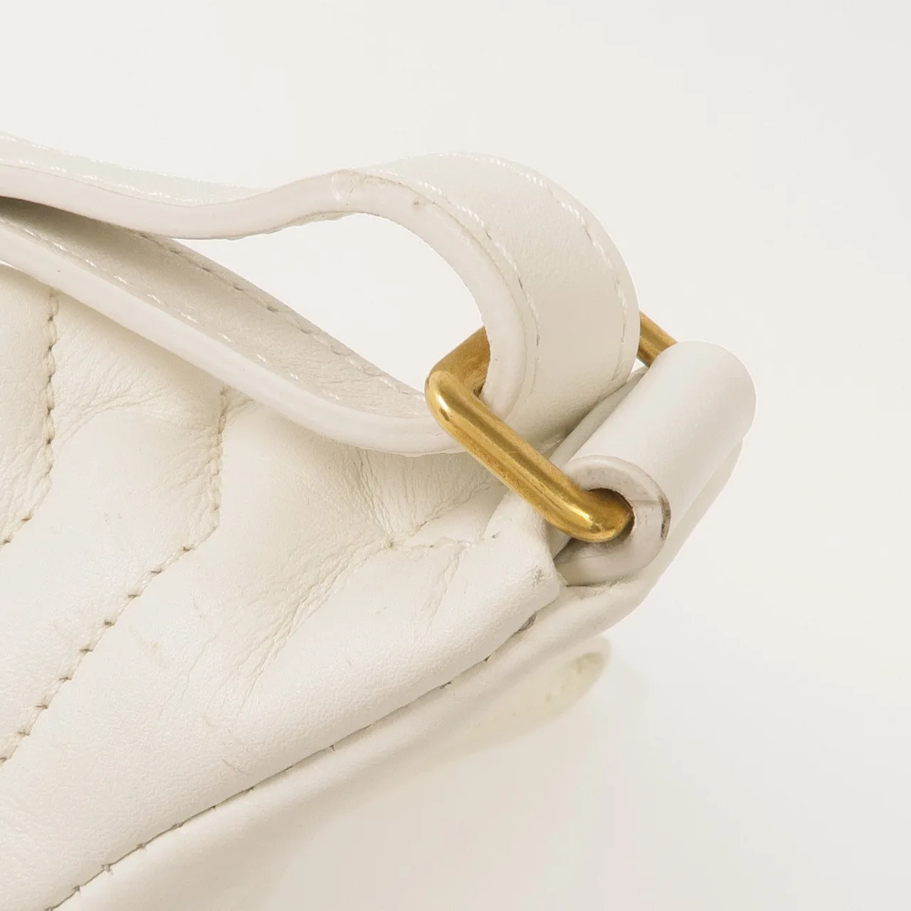 LOUIS VUITTON New Wave M53861 Belt Bag Calfskin 白色 Calfskin Rank B - Thumbnail 11