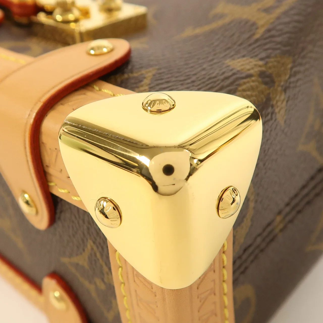 LOUIS VUITTON Side Trunk M46815 2-Way Bag Coated Canvas 棕色 Coated Canvas Rank A - Thumbnail 10