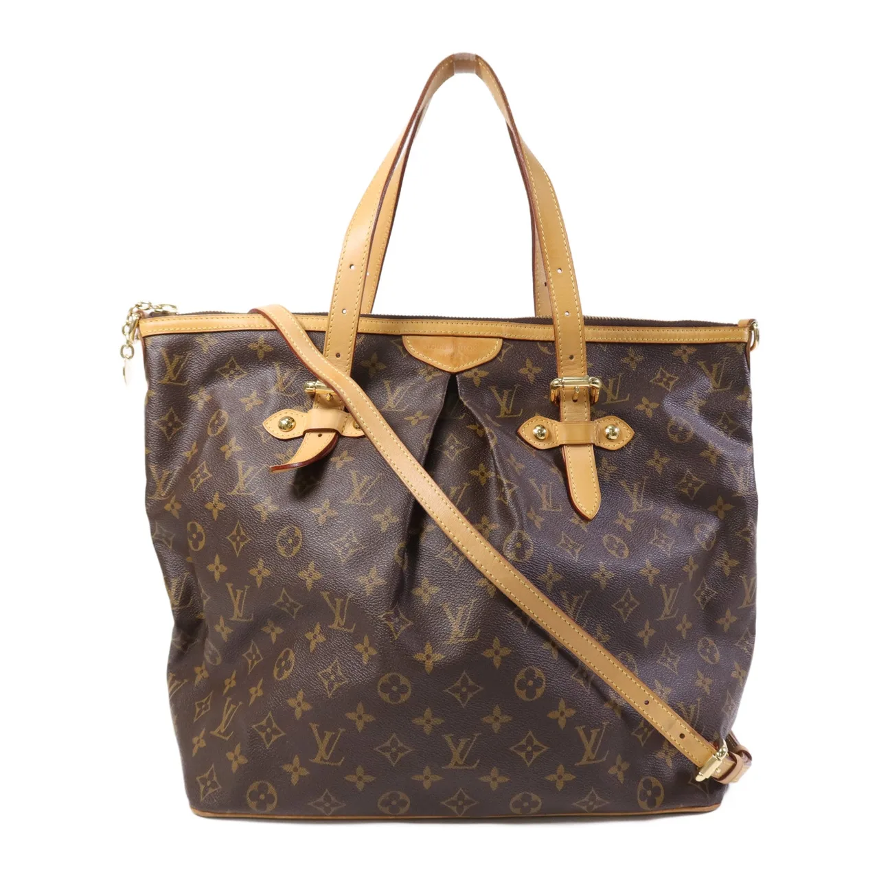LOUIS VUITTON Palermo M40146 2-Way Bag Coated Canvas 棕色