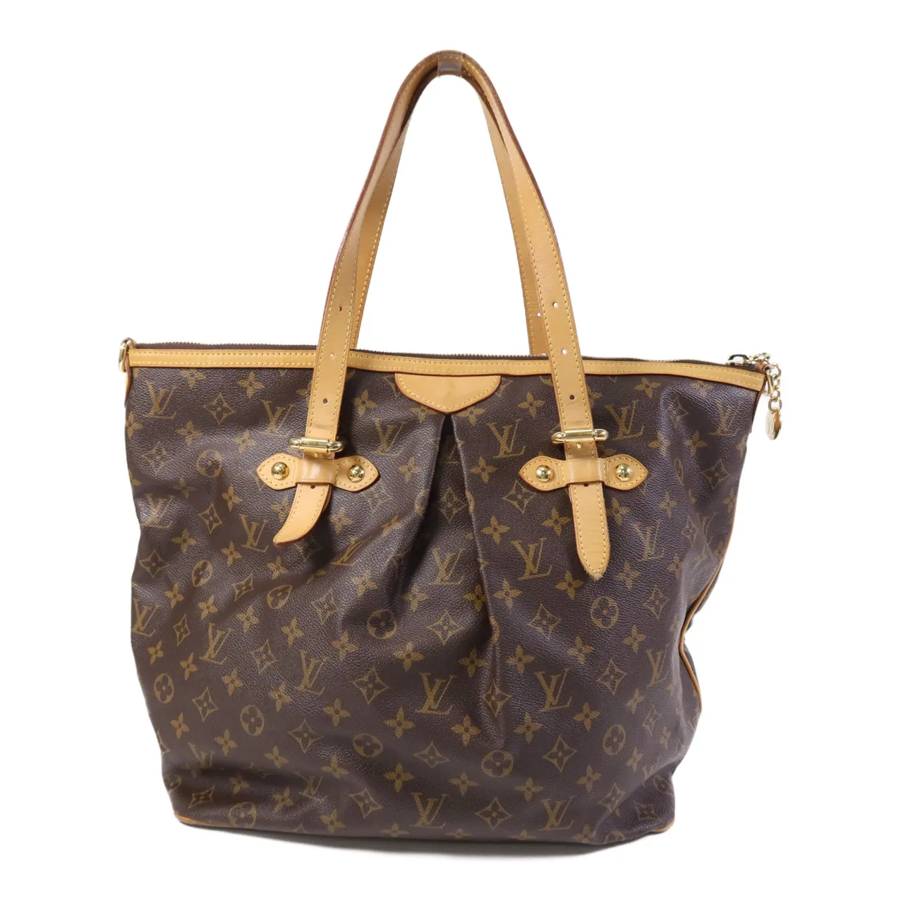 LOUIS VUITTON Palermo M40146 2-Way Bag Coated Canvas 棕色 Coated Canvas Rank B - Thumbnail 2