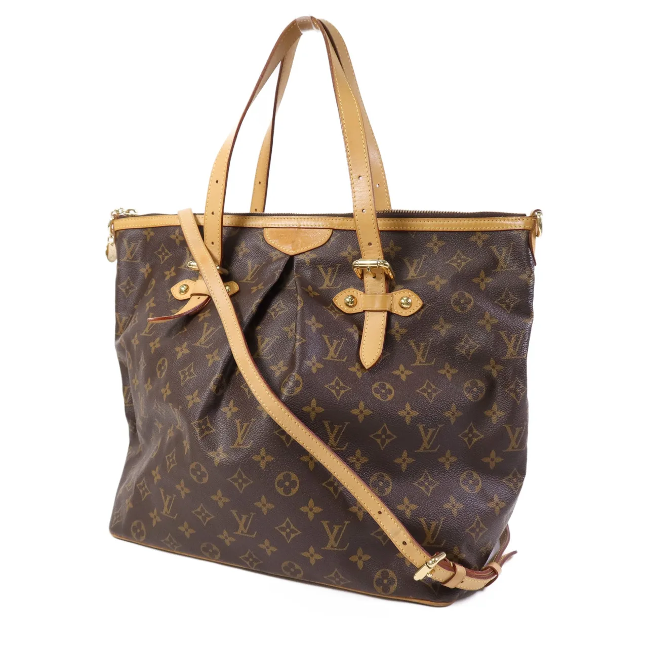 LOUIS VUITTON Palermo M40146 2-Way Bag Coated Canvas 棕色 Coated Canvas Rank B - Thumbnail 3