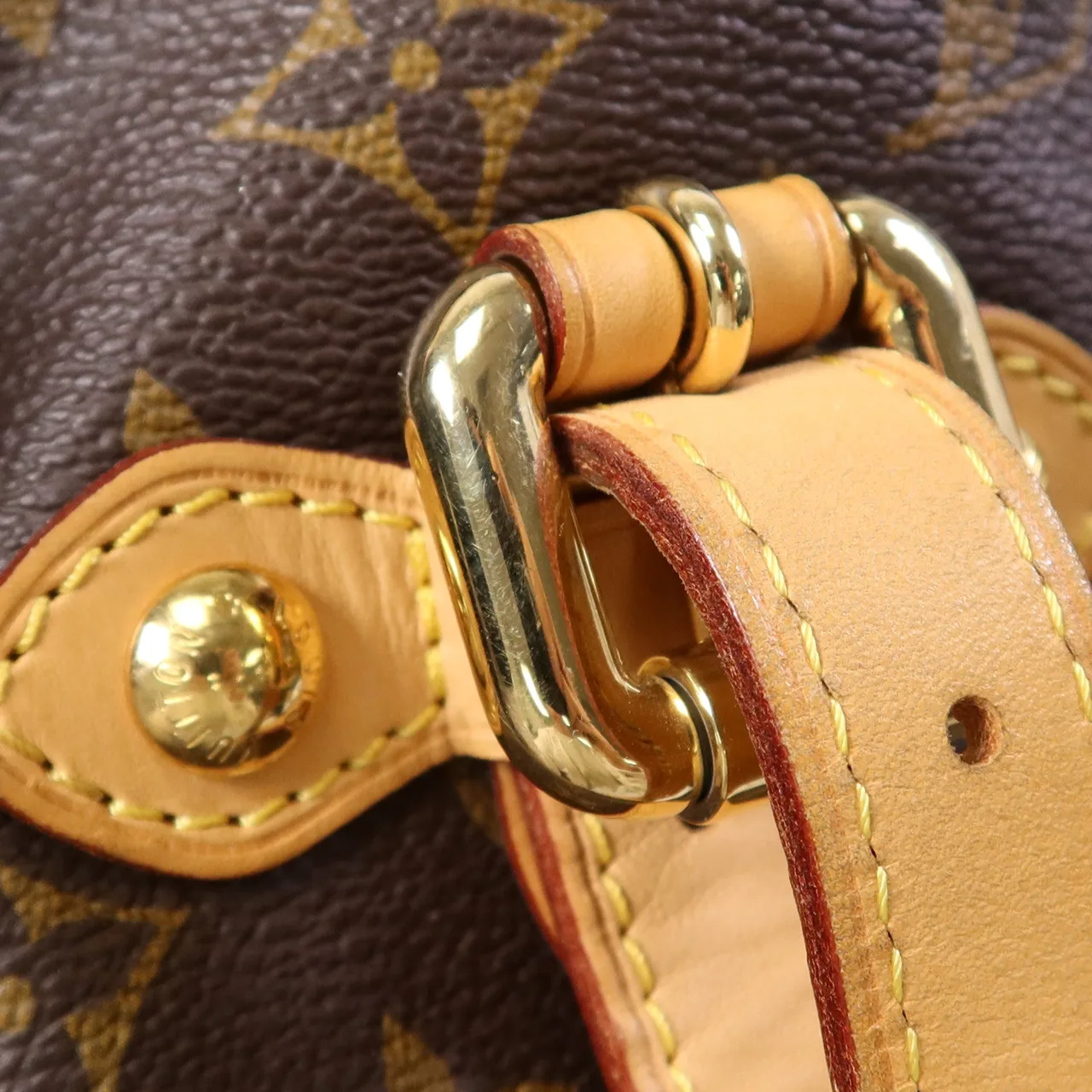 LOUIS VUITTON Palermo M40146 2-Way Bag Coated Canvas 棕色 Coated Canvas Rank B - Thumbnail 16