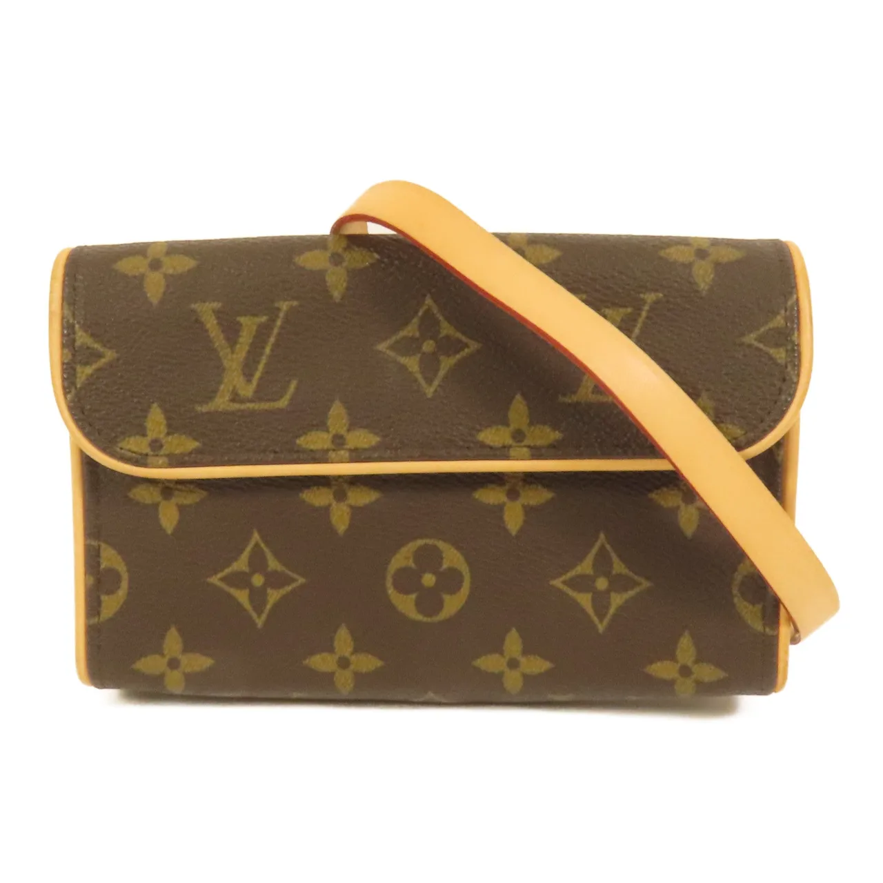 LOUIS VUITTON Pochette Florentine M51855 Belt Bag Coated Canvas 棕色 / Brown