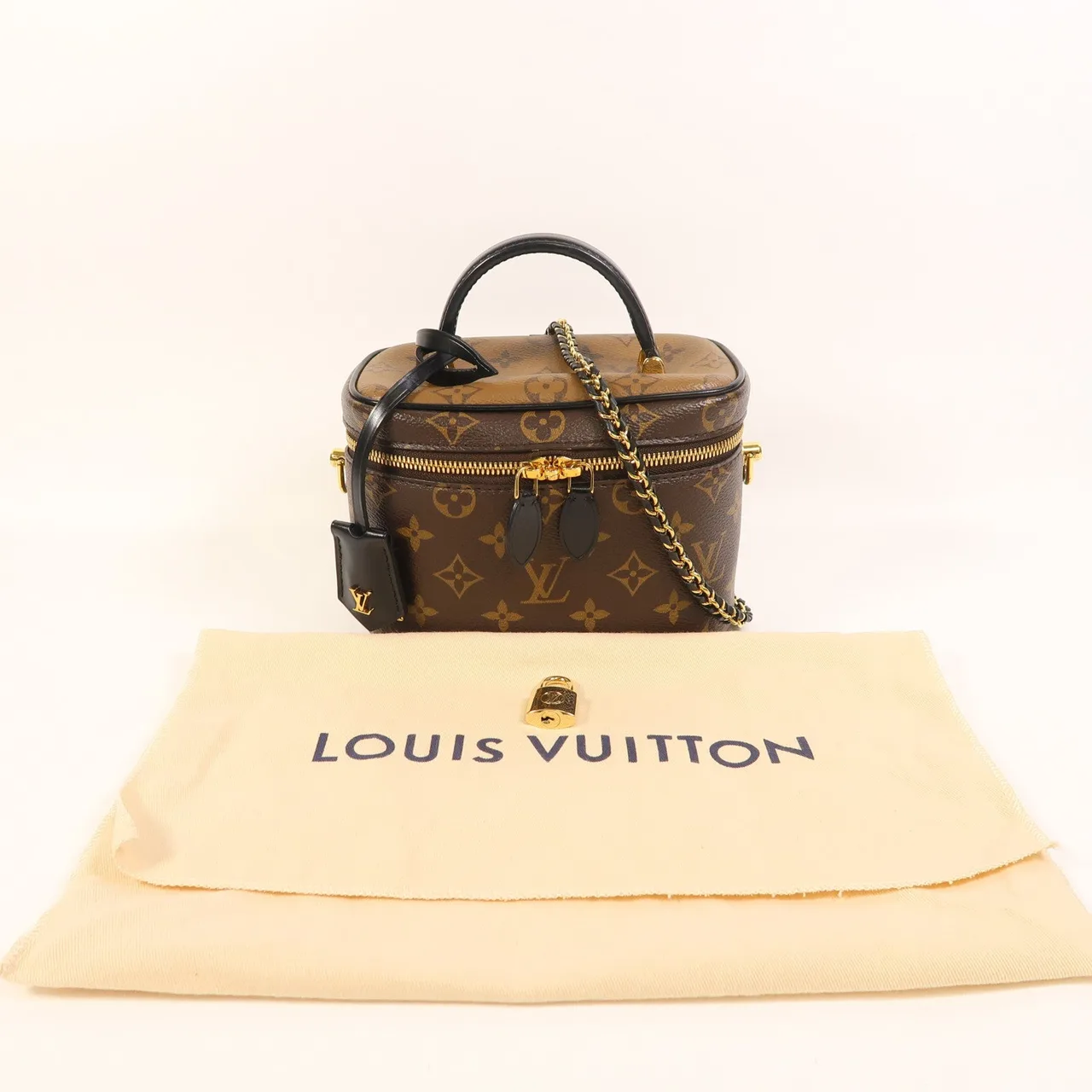 LOUIS VUITTON Vanity M45165 兩用包 塗層帆布 棕色 / Brown 塗層帆布 中古品A - 縮圖 8