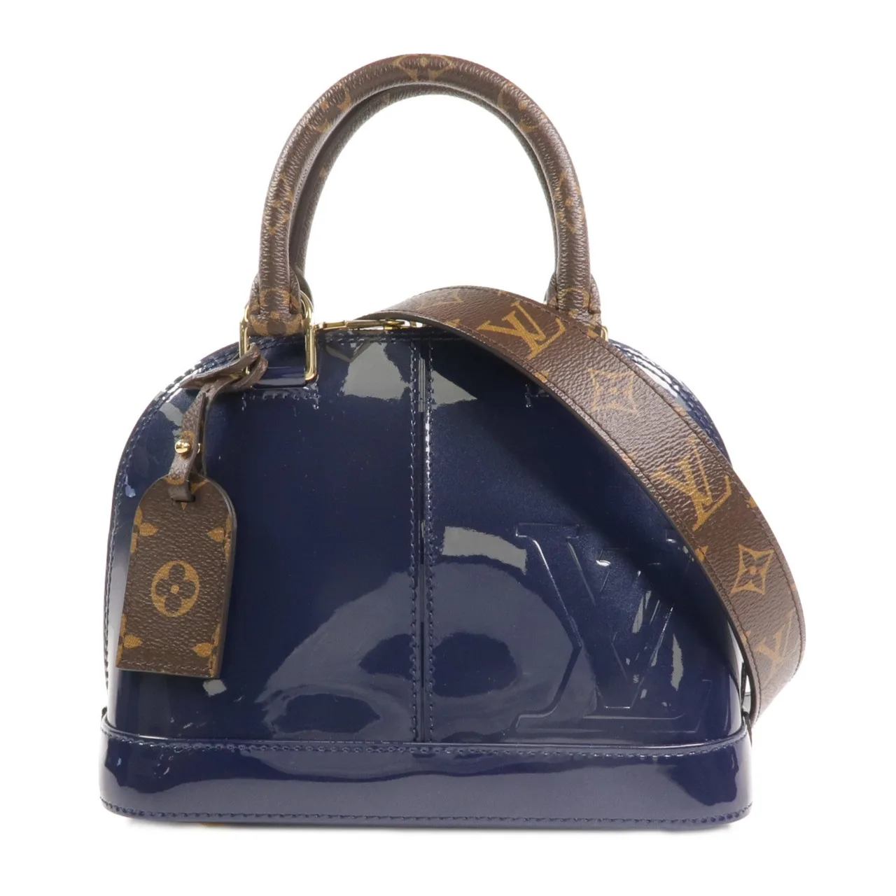 LOUIS VUITTON Alma M54705 2-Way Bag Coated Canvas 海軍藍 / 棕色 / Navy