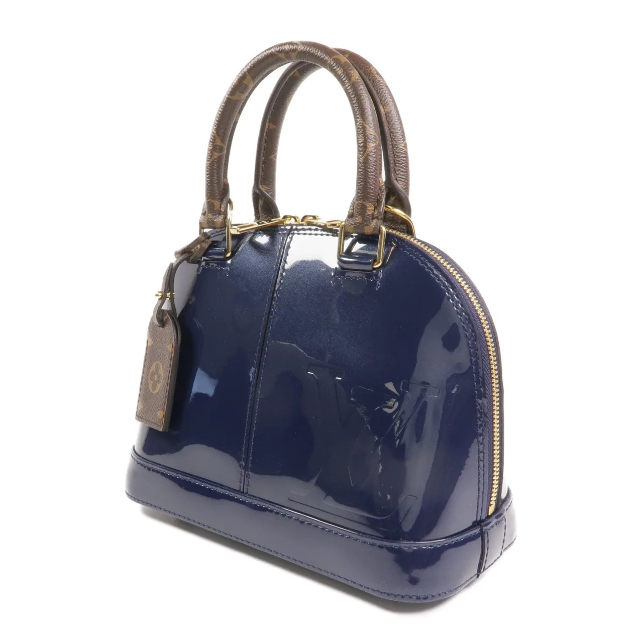 LOUIS VUITTON Alma M54705 兩用包 塗層帆布 海軍藍 / 棕色 / Navy 塗層帆布 中古品A - 縮圖 2