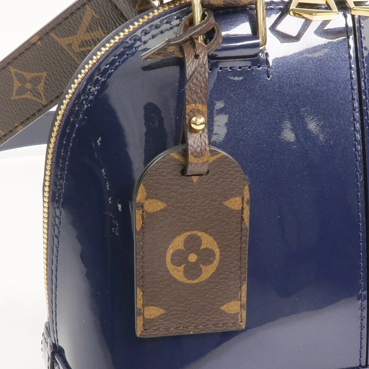 LOUIS VUITTON Alma M54705 兩用包 塗層帆布 海軍藍 / 棕色 / Navy 塗層帆布 中古品A - 縮圖 11