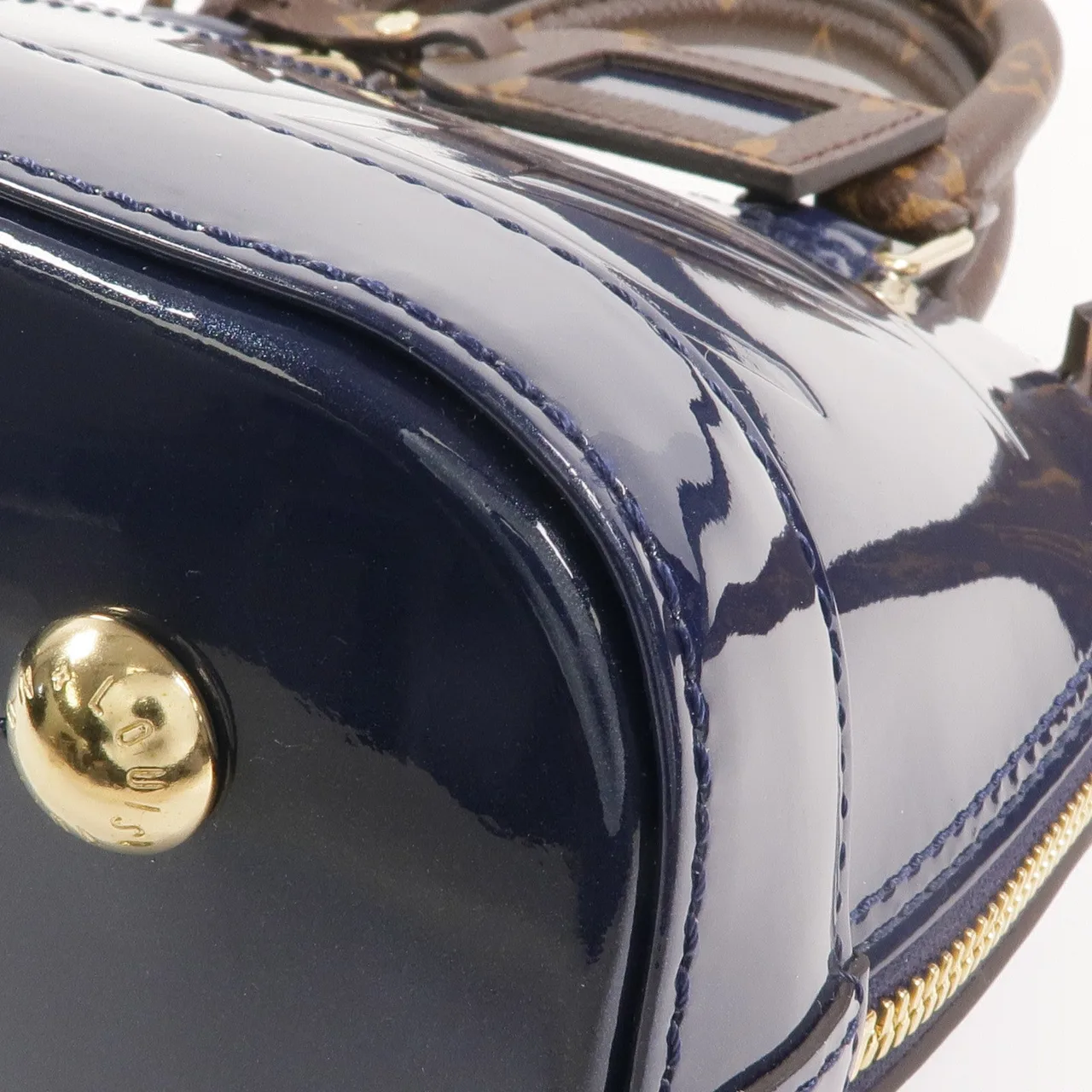 LOUIS VUITTON Alma M54705 兩用包 塗層帆布 海軍藍 / 棕色 / Navy 塗層帆布 中古品A - 縮圖 13