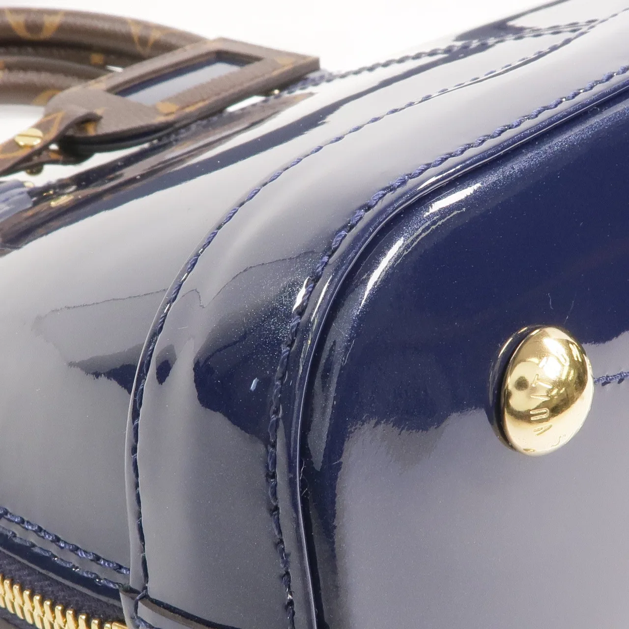 LOUIS VUITTON Alma M54705 兩用包 塗層帆布 海軍藍 / 棕色 / Navy 塗層帆布 中古品A - 縮圖 14