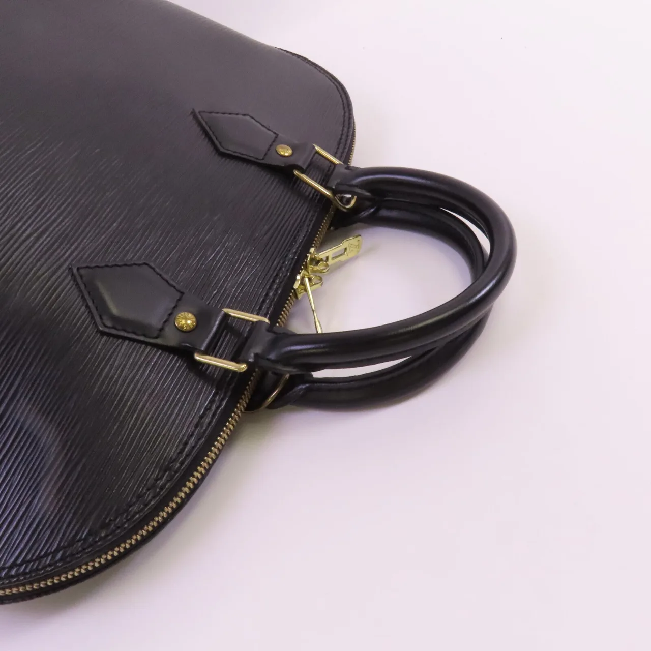 LOUIS VUITTON Alma M40452 手提包 牛皮 黑色 牛皮 中古品A - 縮圖 5