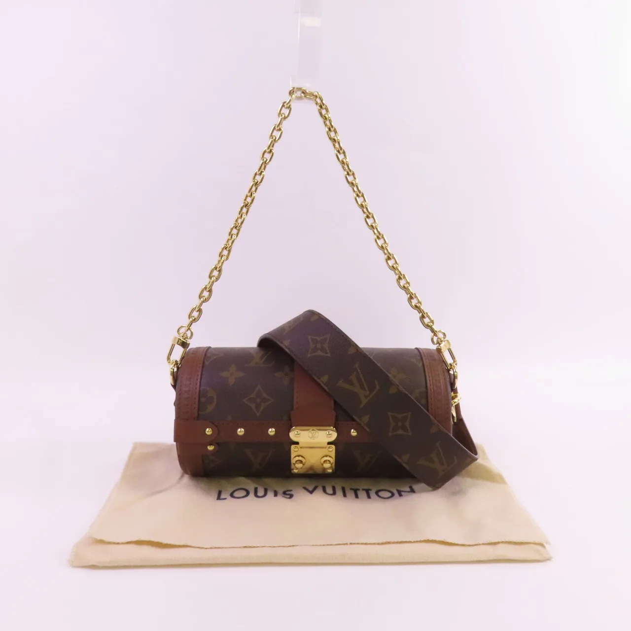 LOUIS VUITTON Papillon M57835 兩用包 塗層帆布 棕色 塗層帆布 中古品A - 縮圖 15